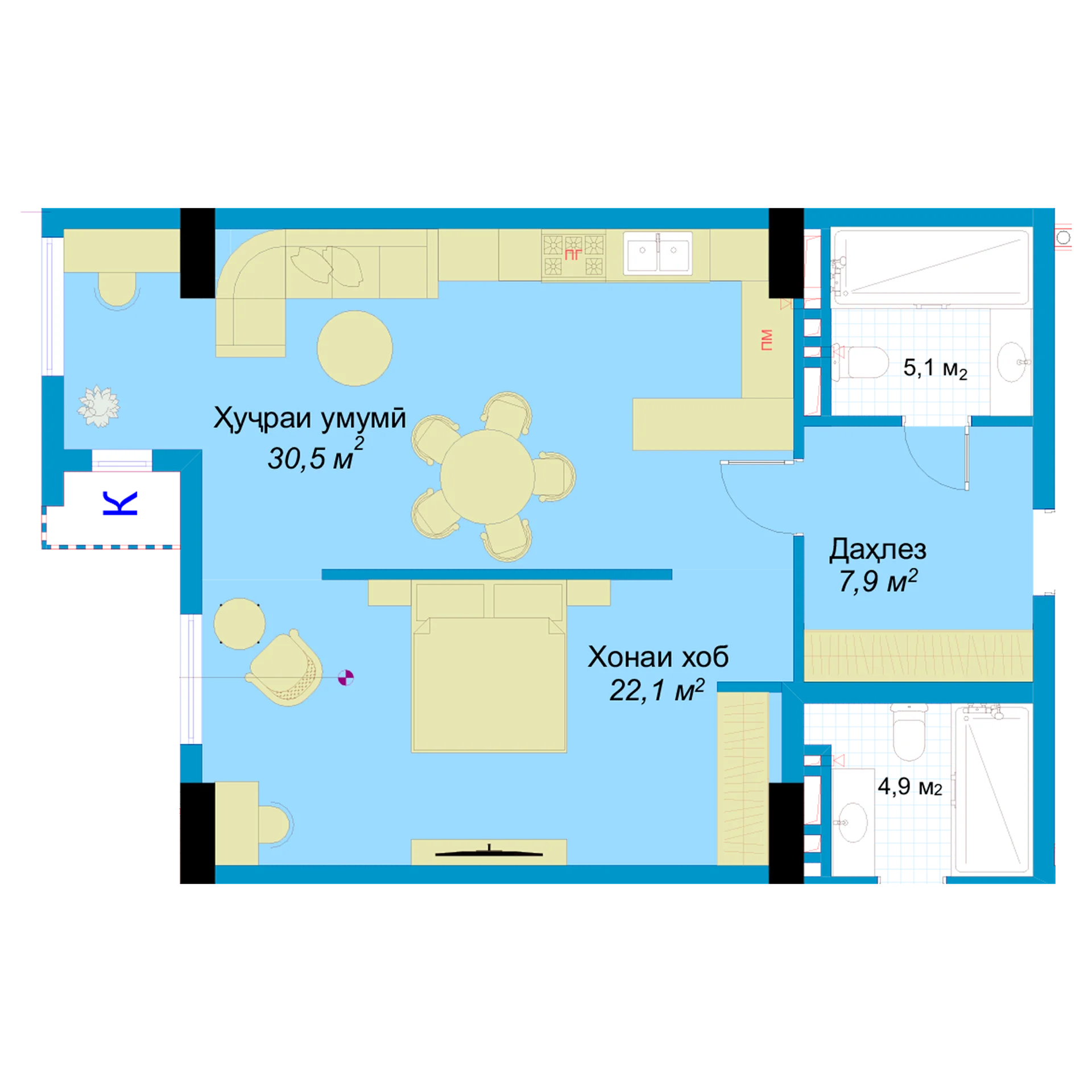 1-комн.