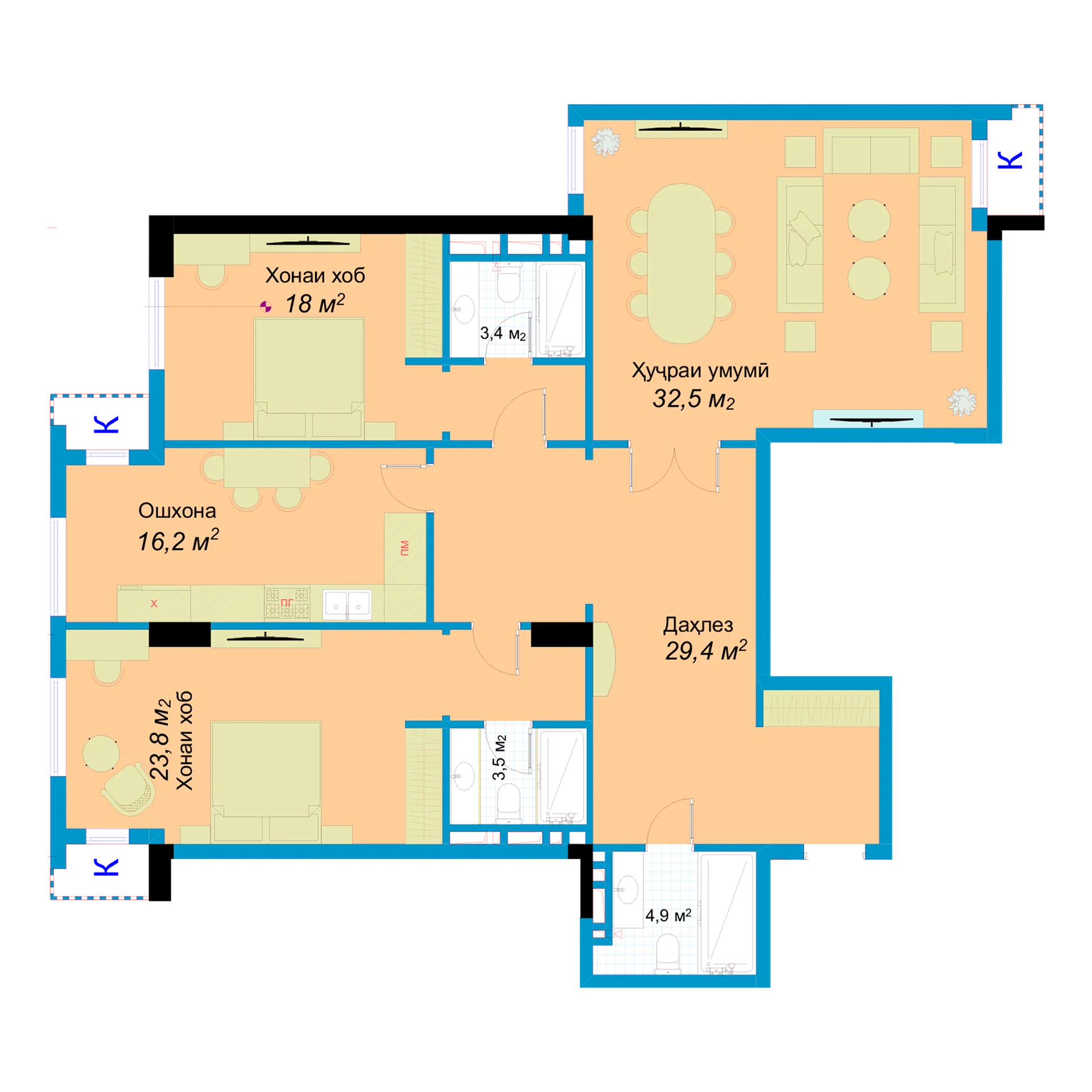 3-комн.