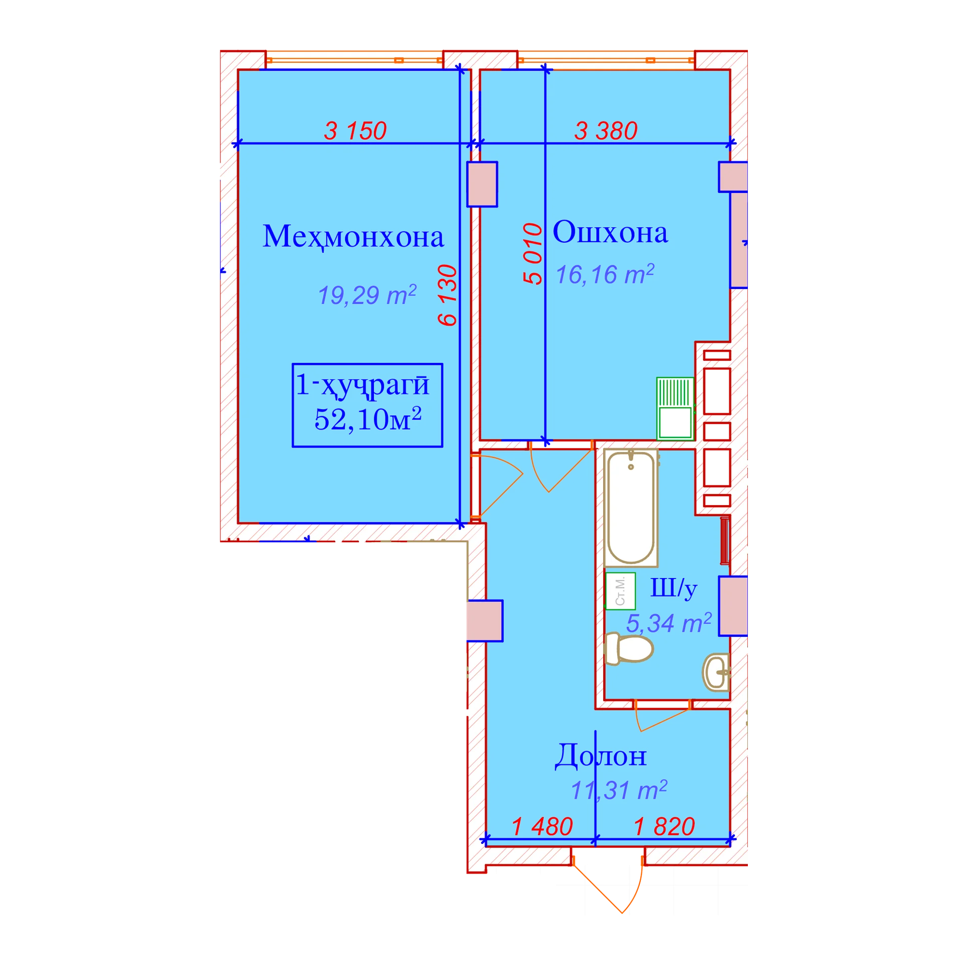 1-комн.