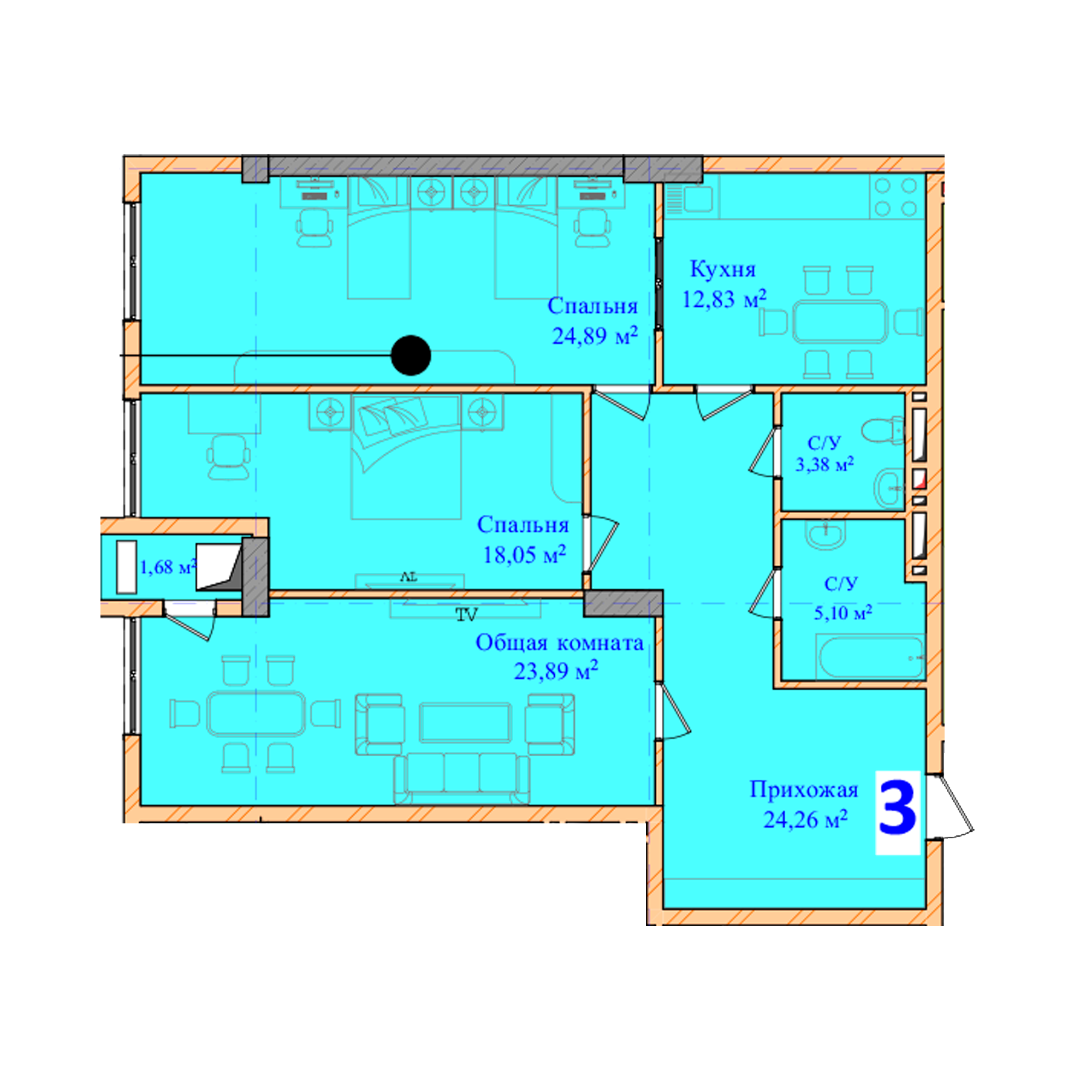 3-комн.