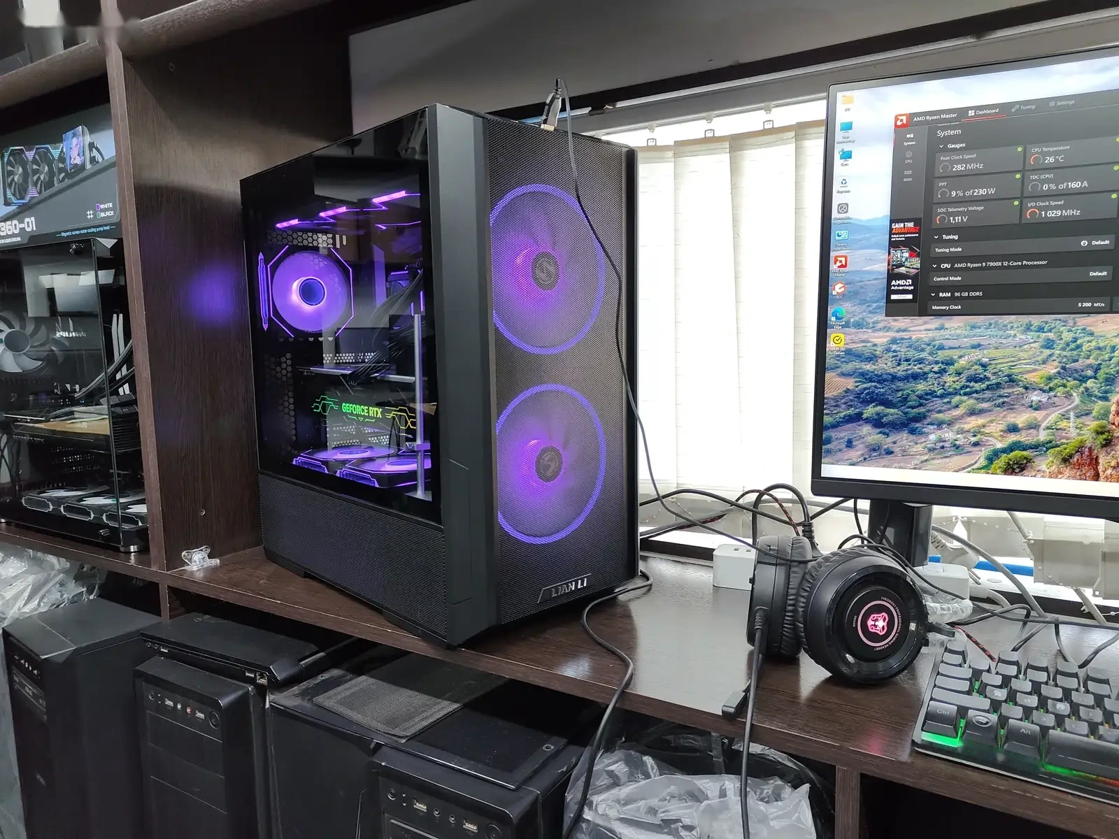 Персональный компьютер Lian-li AMD RYZEN 9-7900X RAM 32GB/RTX5080 16GB — фото 8