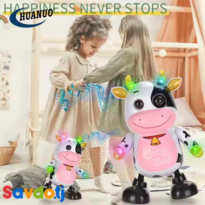 Электронная игрушка "Танцующая корова" с музыкой и световыми эффектами.