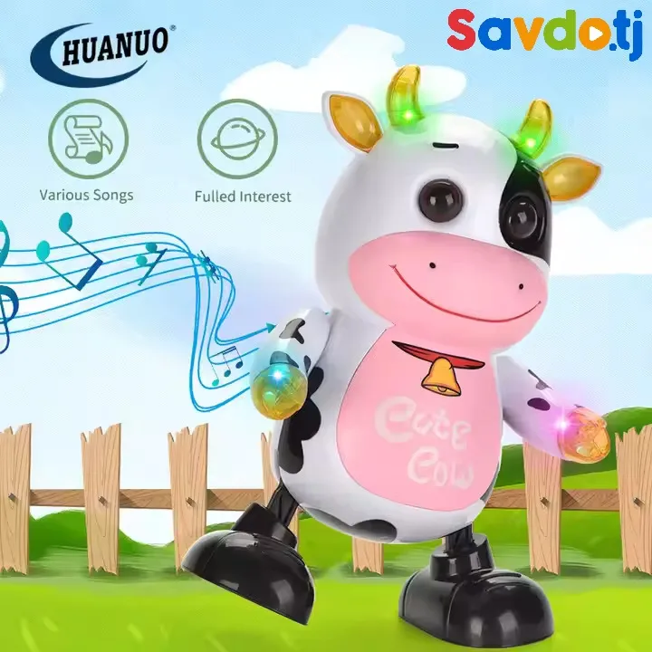 Электронная игрушка "Танцующая корова" с музыкой и световыми эффектами.