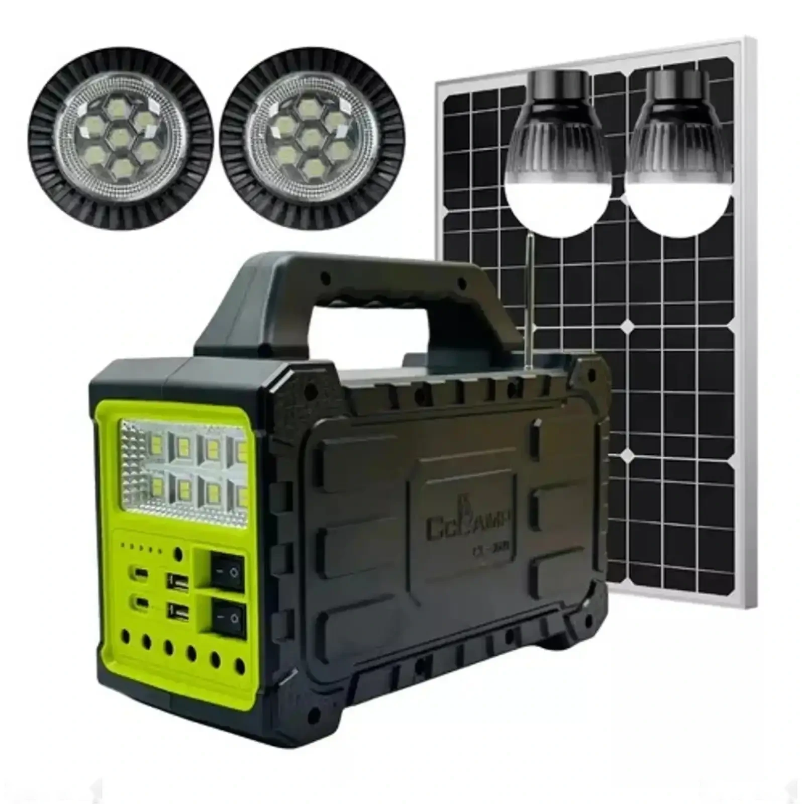 Солнечная домашняя система CcLAMP CL-3609 | 3.1Ah | Bluetooth | 2 лампы + панель — фото 2