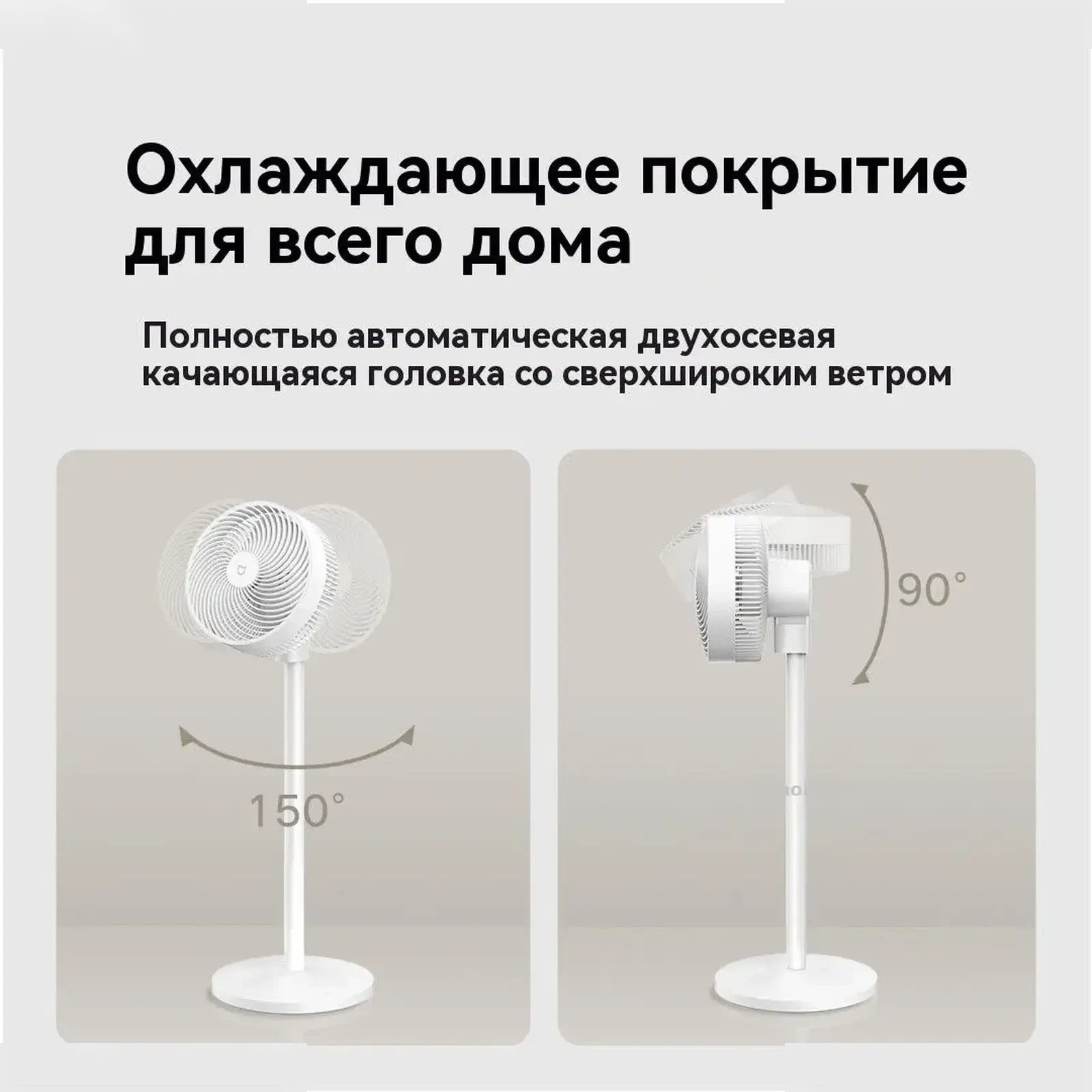 Умный напольный вентилятор Xiaomi Mijia Intelligent DC Variable Frequency Fan — фото 6