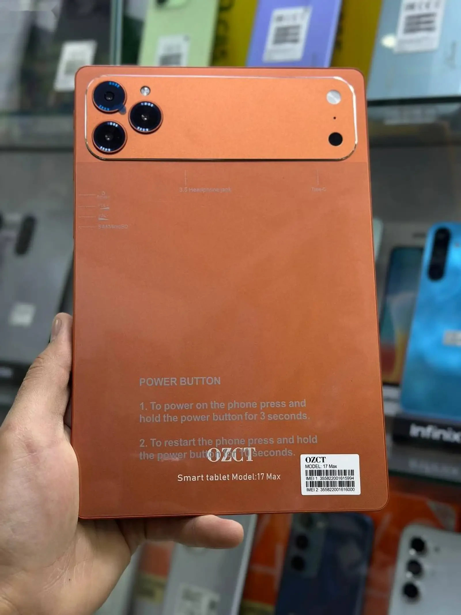 Планшет 17 Pro Max 16/1Тера Orange 2sim — фото 5