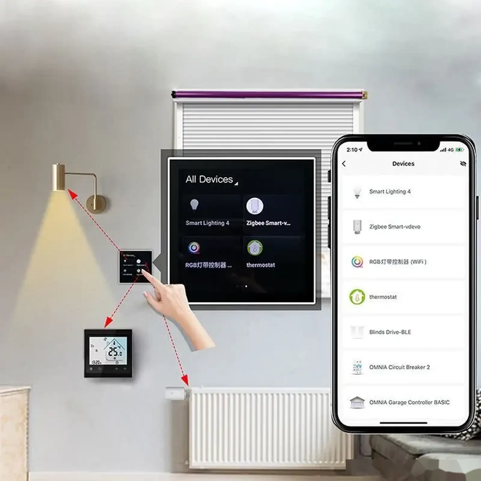 Смарт панель управления умным домом Zigbee и WiFi — фото 4