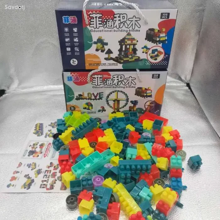 Конструктор развивающая игрушка 108 деталей