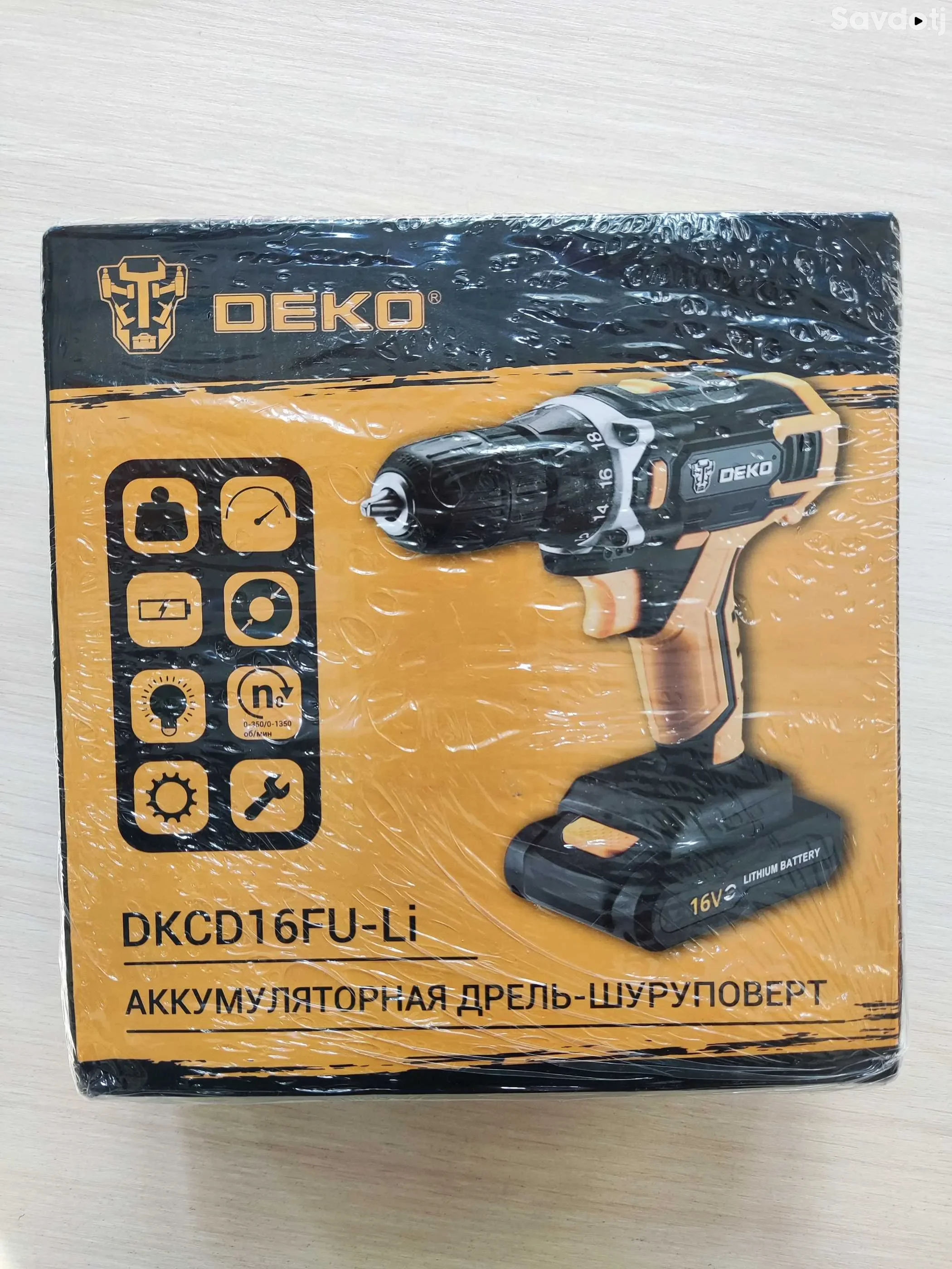 Аккумуляторная дрель шуруповёрт Deko DKCD16FU-Li