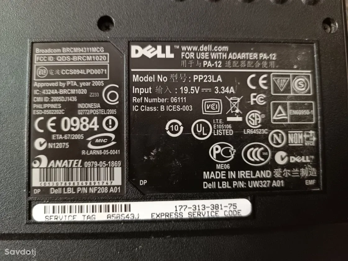 Dell inspiron 1501
