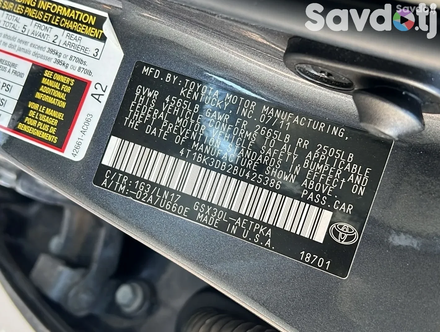 Toyota Avalon 2012