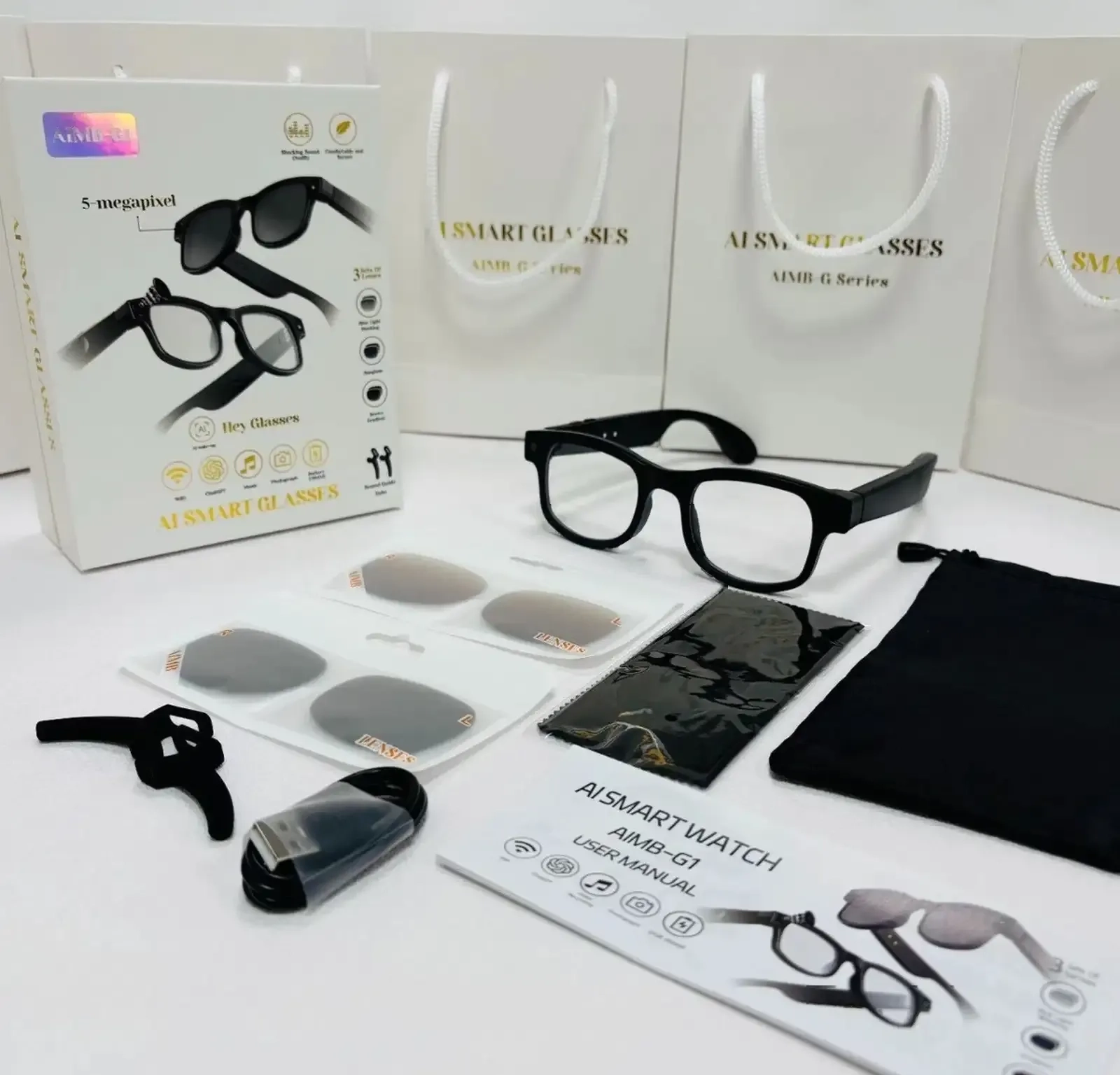 Умные очки с камерой Smart Glasses AIMB