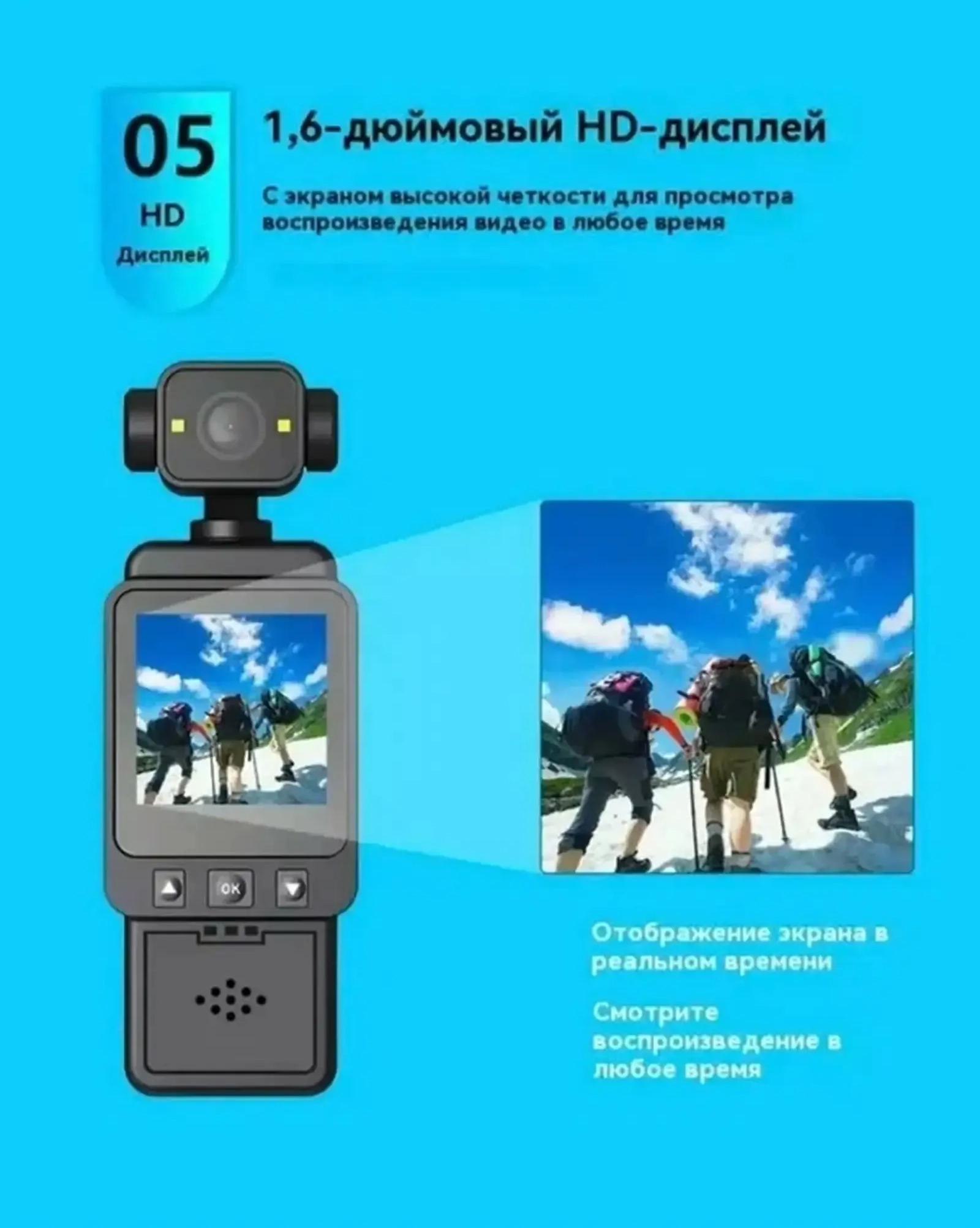 Экшн камера мини поворотная 360