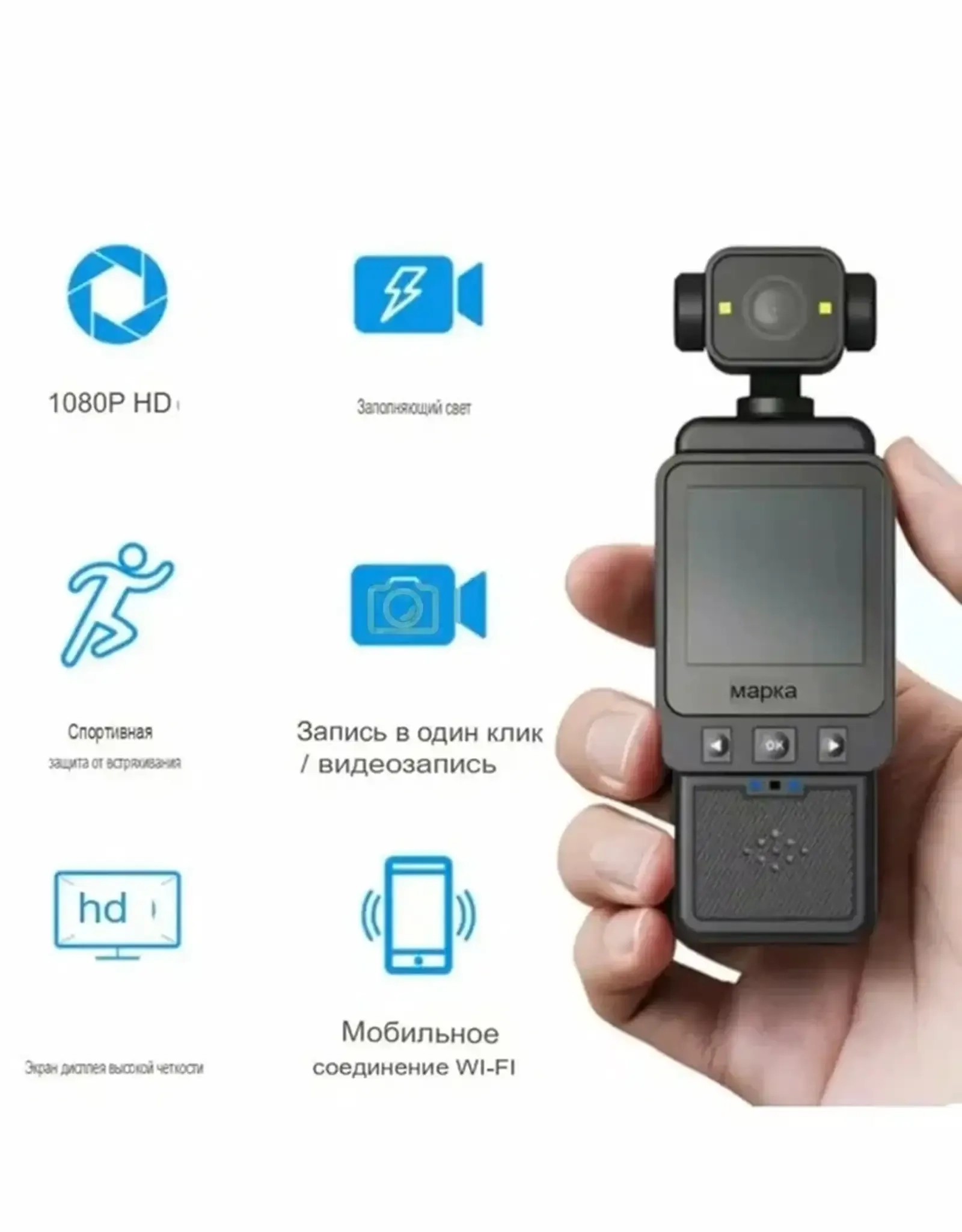 Экшн камера мини поворотная 360