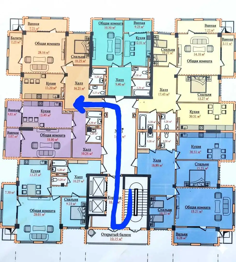 2-к квартира, 4 этаж, 90 м², И.Сомонӣ