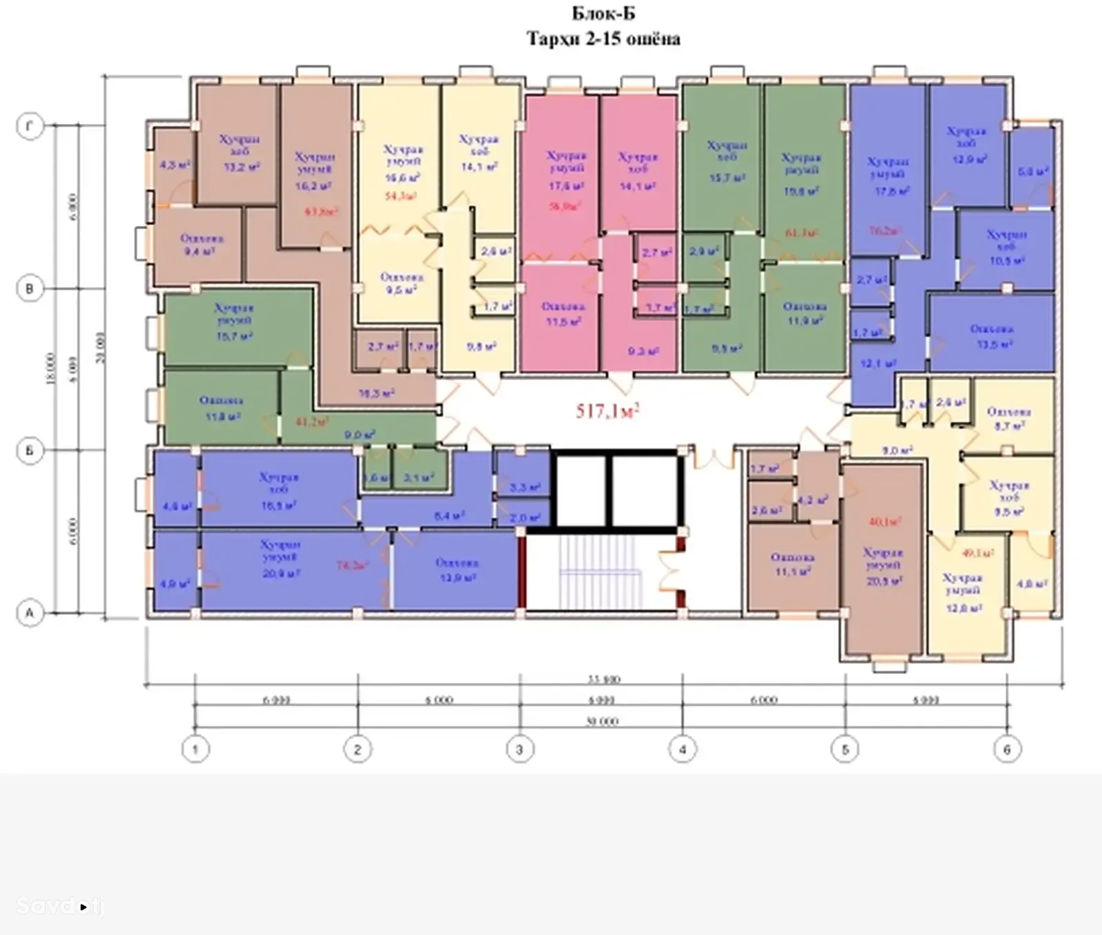 1-комн. квартира, 5 этаж, 49 м², Рудаки — фото 2