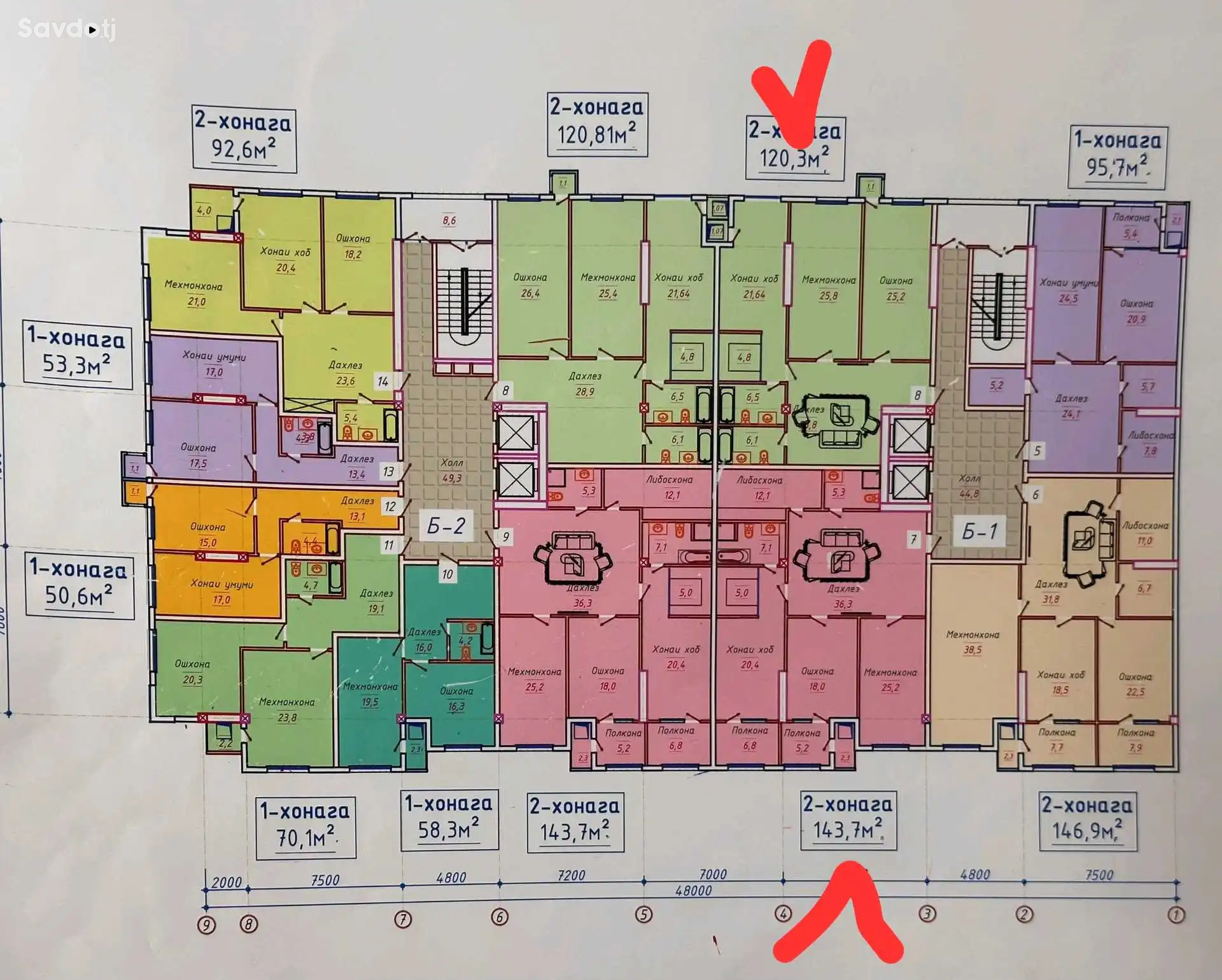 2-к квартира, 8 этаж, 120 м², Опера Балет