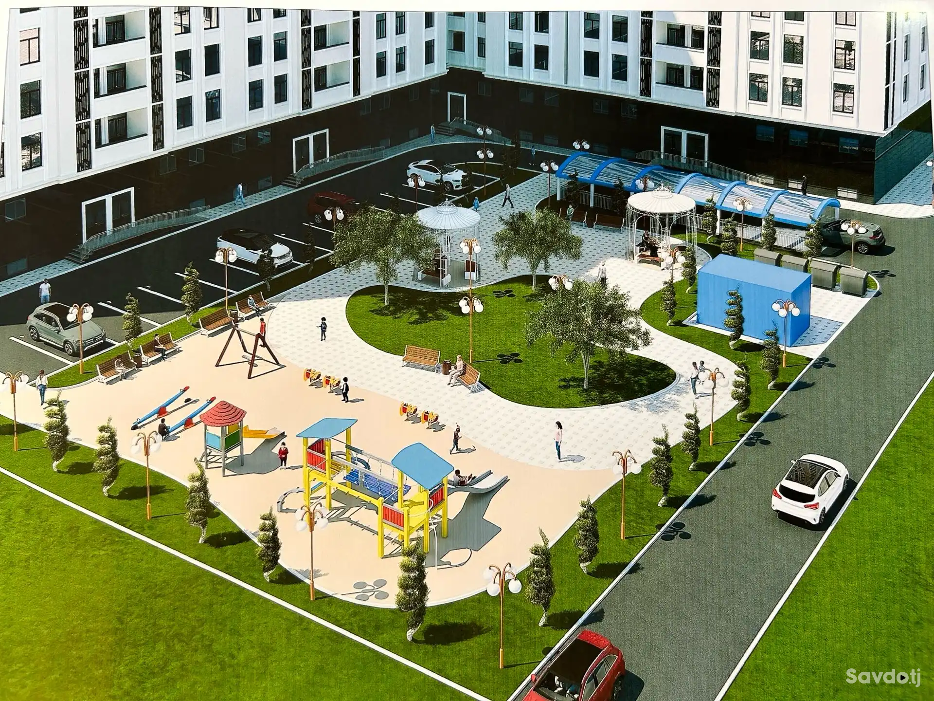 2-к квартира, 15 этаж, 53 м², Рудаки