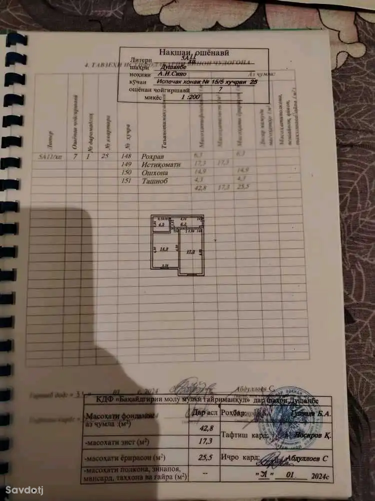 1-к квартира, 7 этаж, 42 м², Сино