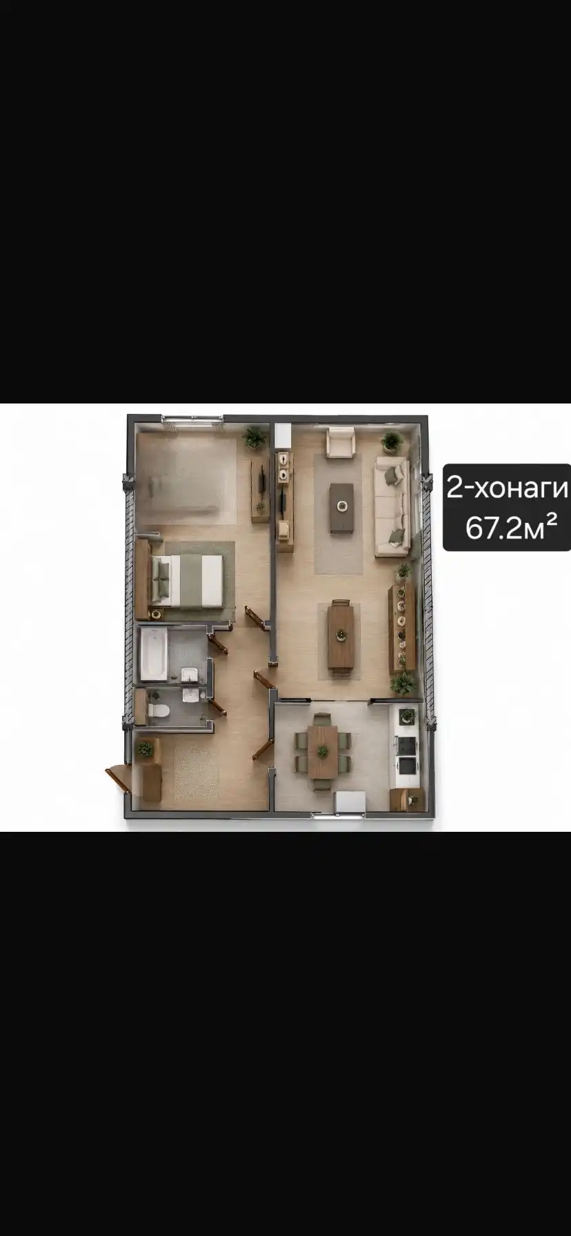 2-к квартира, 6 этаж, 64 м², Гардиши Ленинград