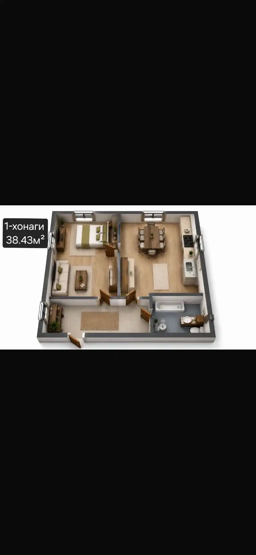 1-к квартира, 9 этаж, 39 м², Гардиши Ленинград пеши масчиди чумахони
