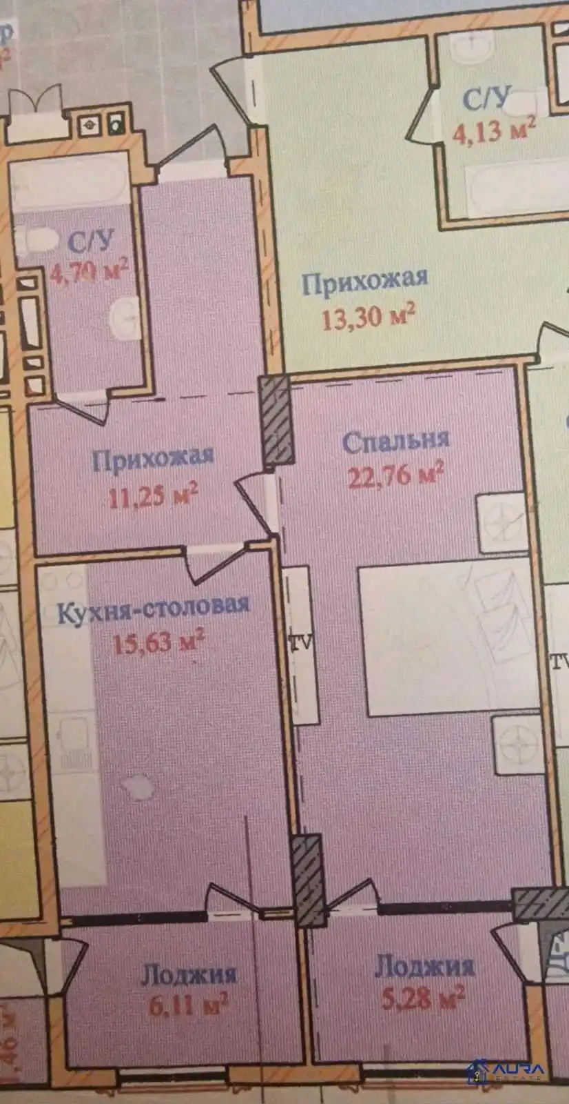 3-к квартира, 8 этаж, 80 м², И Сомони