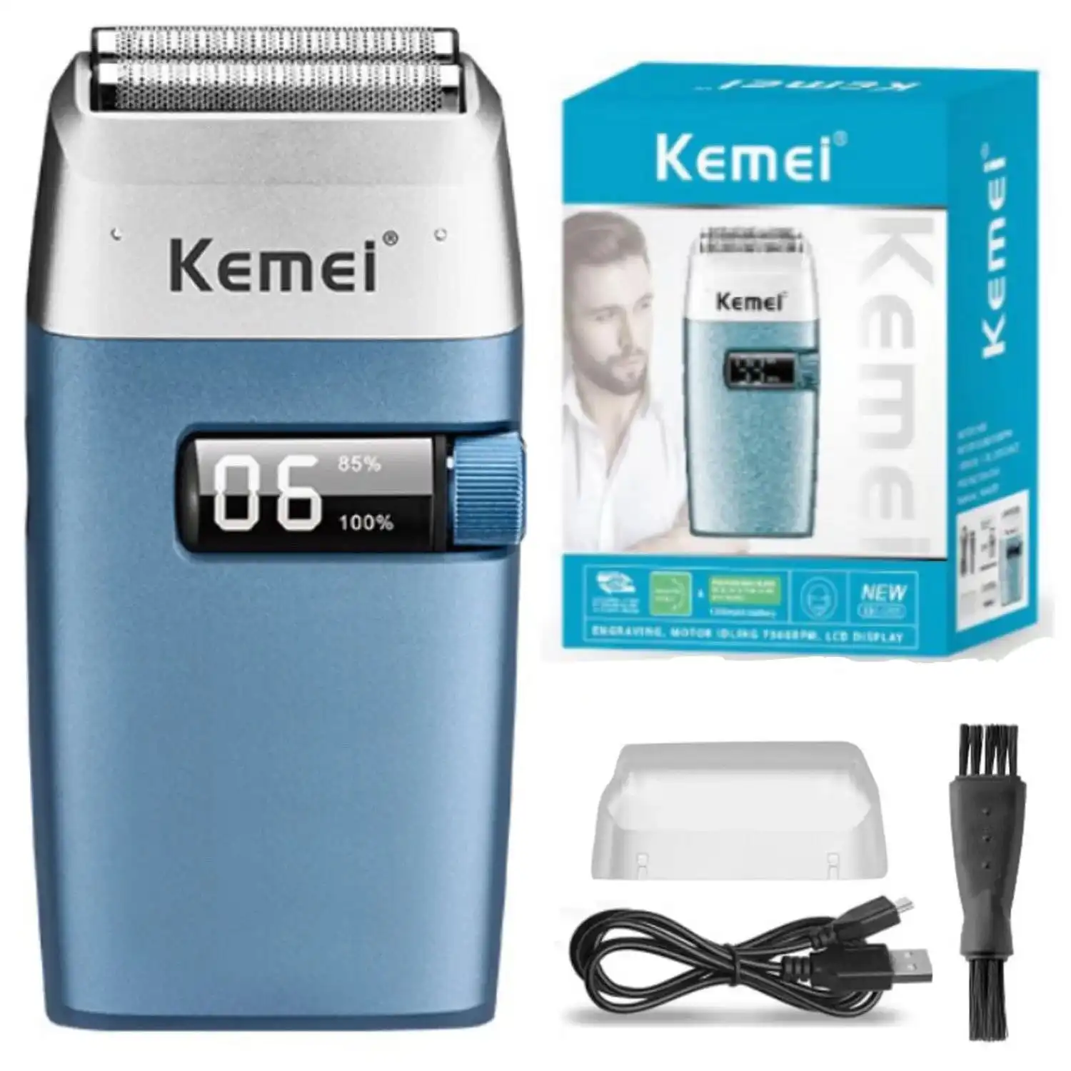 Kemei KM-3385 — мошини риштарошии электронии касбӣ — фото 4