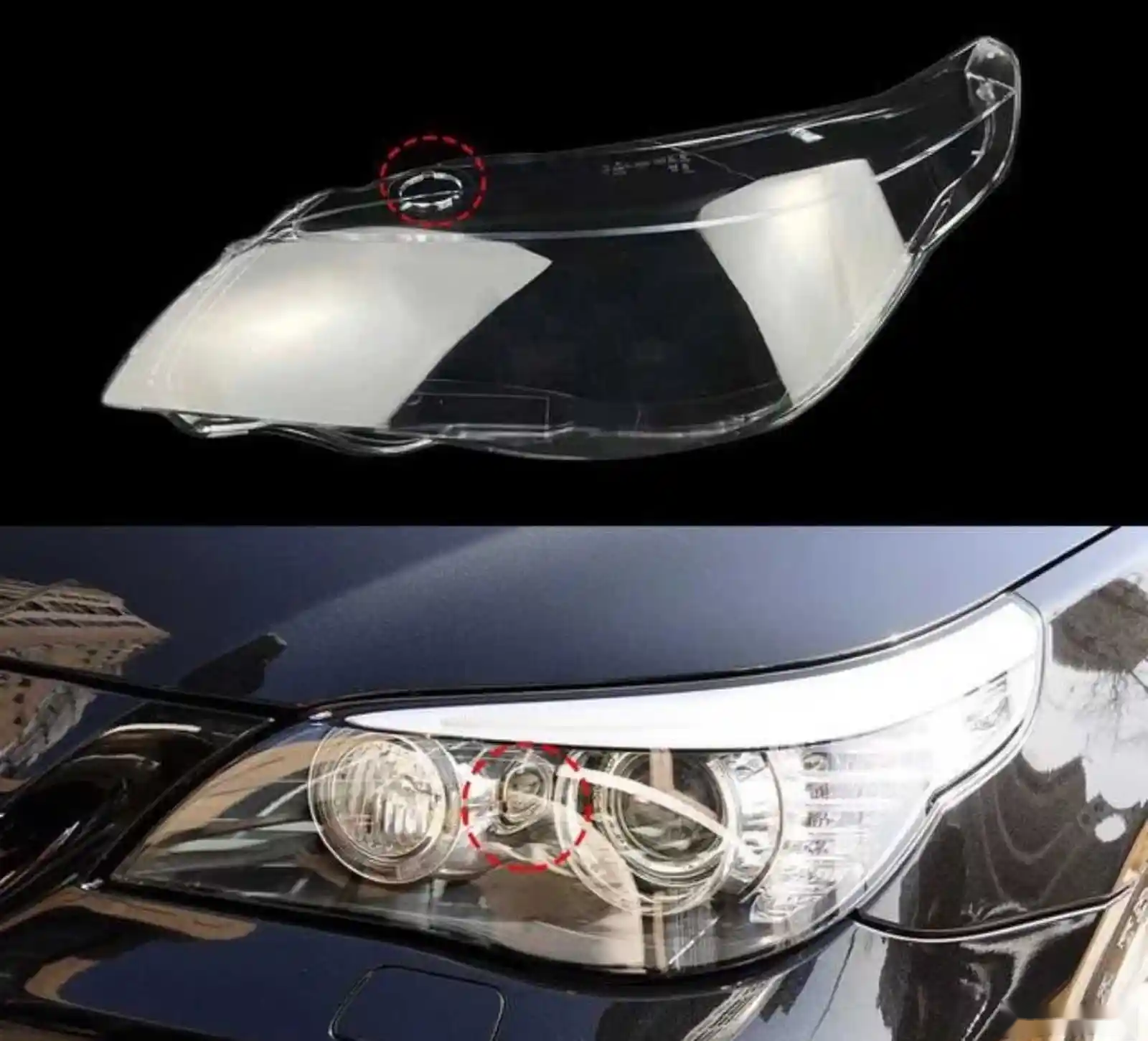 Стекло фары BMW E60 2007-2010 — фото 3