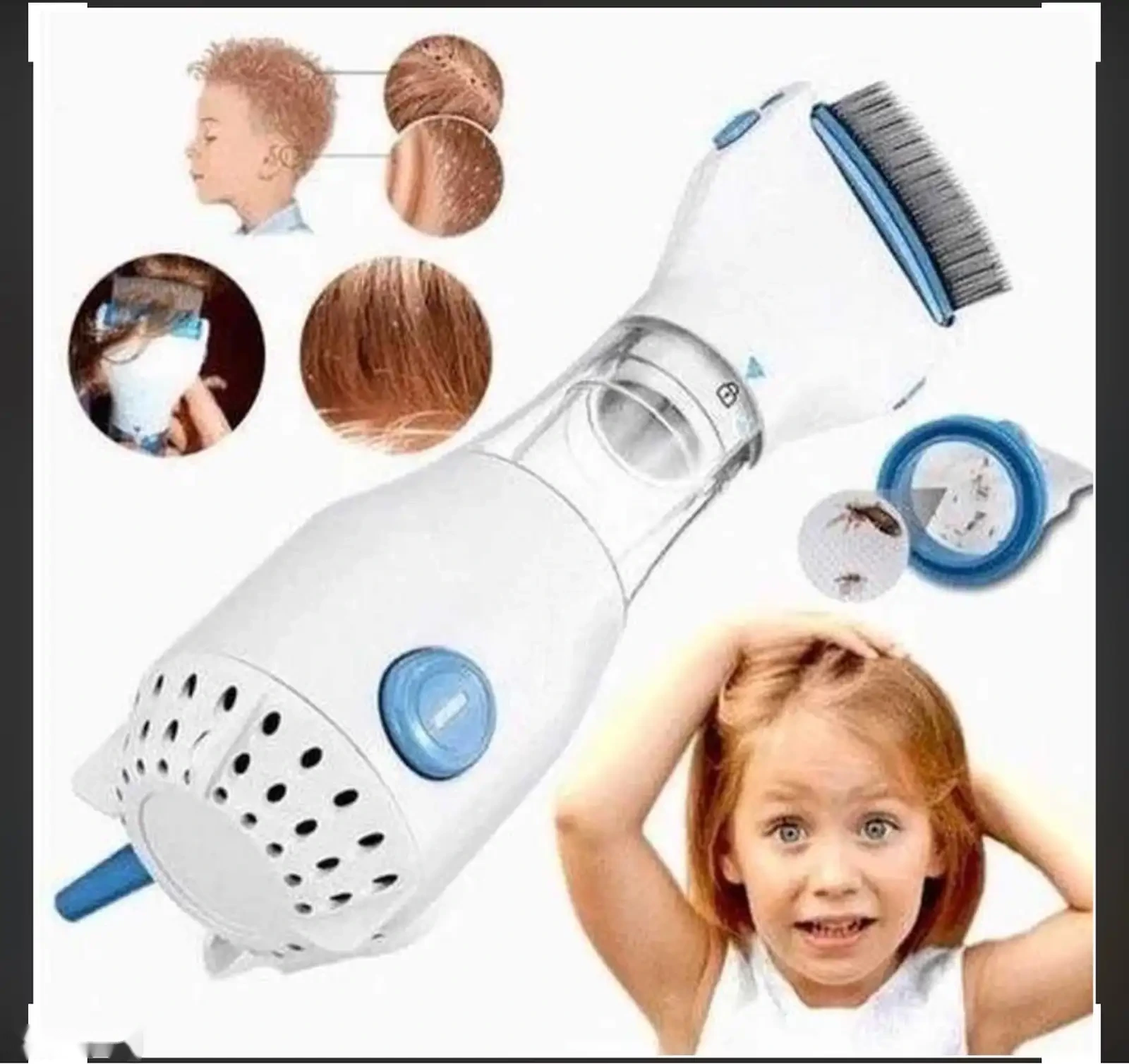 Шонаи вакуумии зидди шапуш ва ришк Licetec V-Comb Аслӣ — фото 5