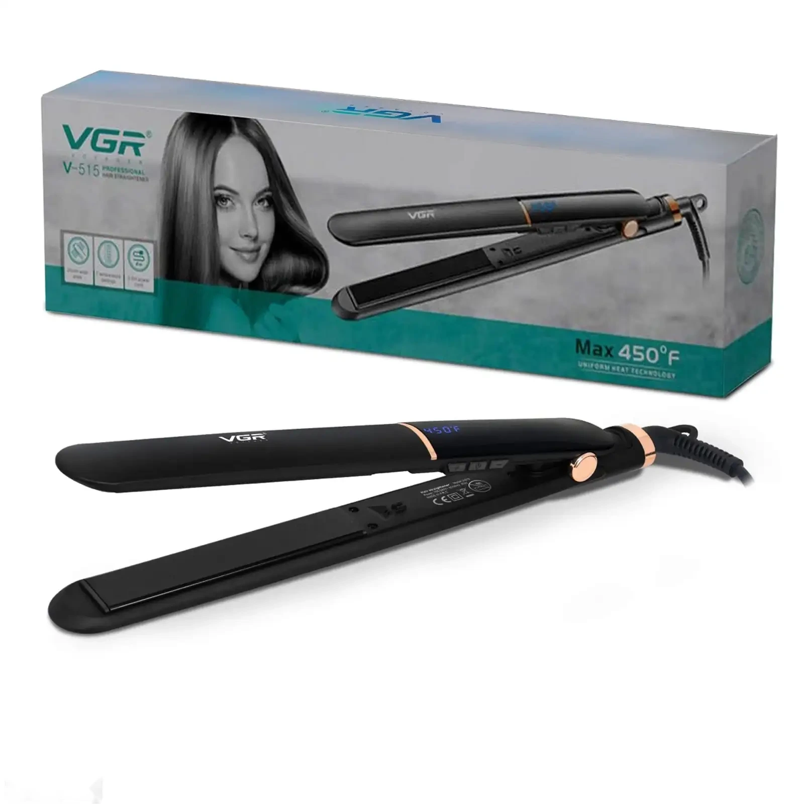 Утюжок барои рост кардани мо муй VGR V-515 Professional — фото 8