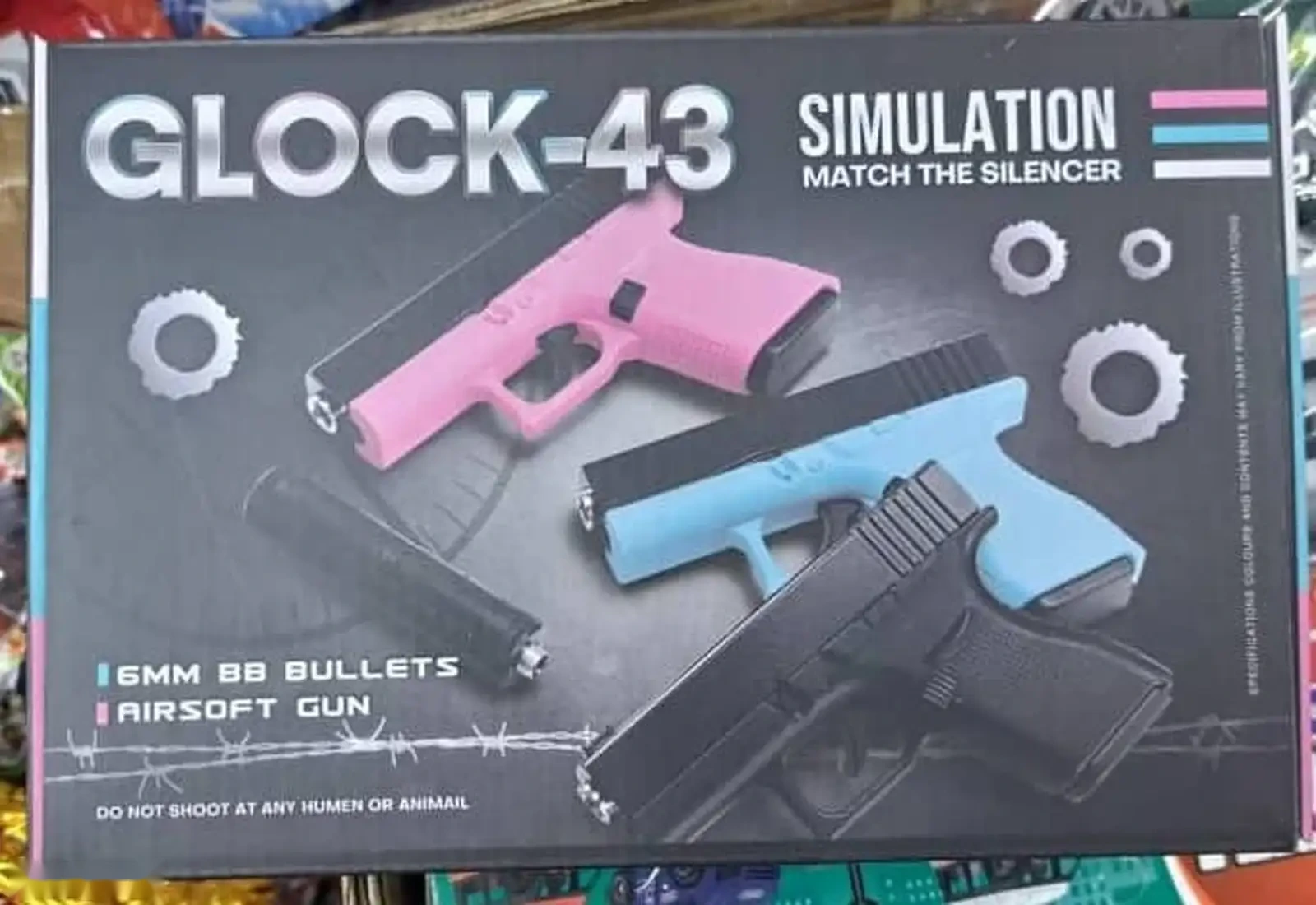 Пистолет игрушечный железный Glock 43 — фото 2