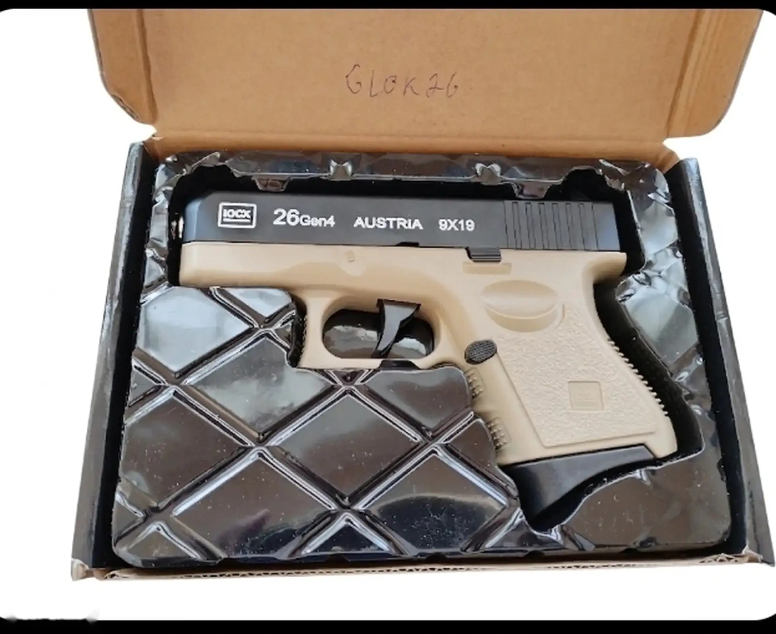 Пистолет игрушечный металлический Glock 26 — фото 2