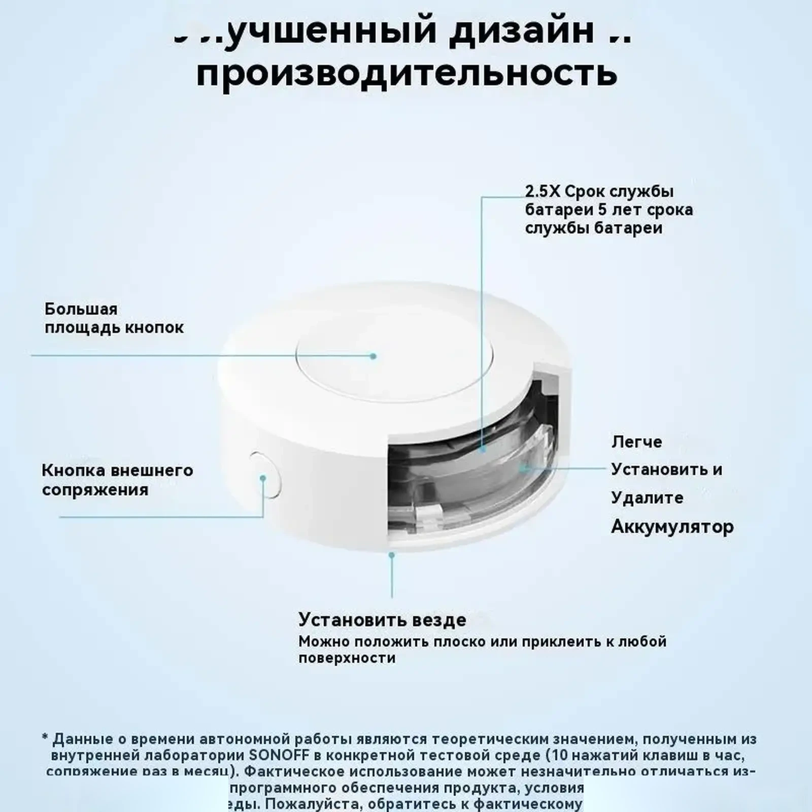 Беспроводная кнопка Sonoff SNZB-01P - Zigbee — фото 5
