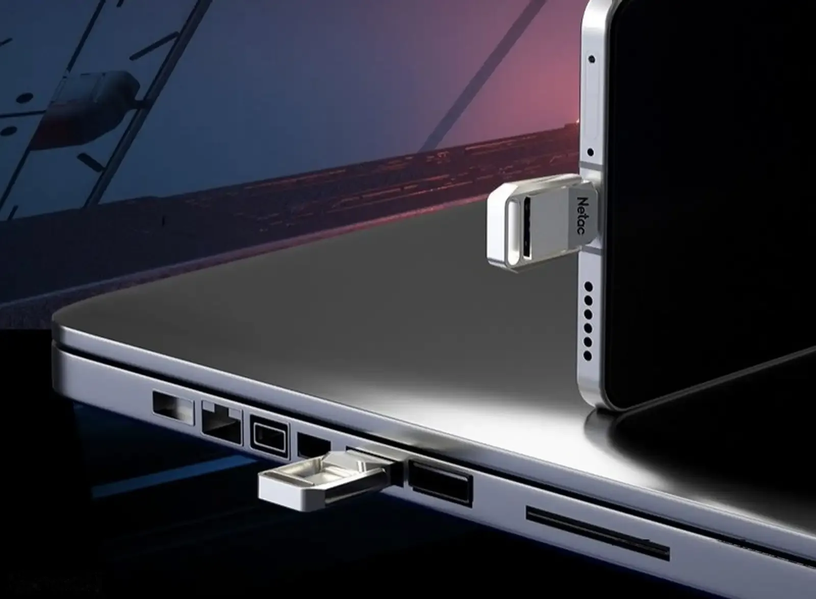 Флешка 128GB Netac USB-3 type c