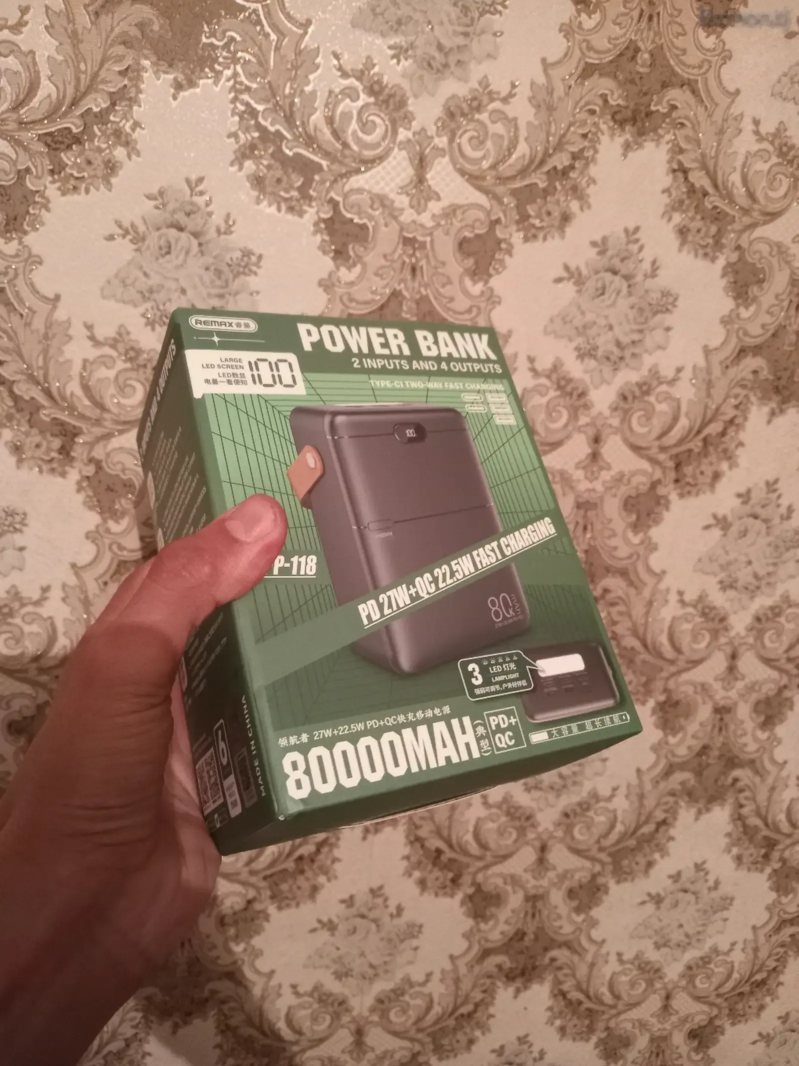 Внешний аккумулятор повербанк 80000mAh Remax