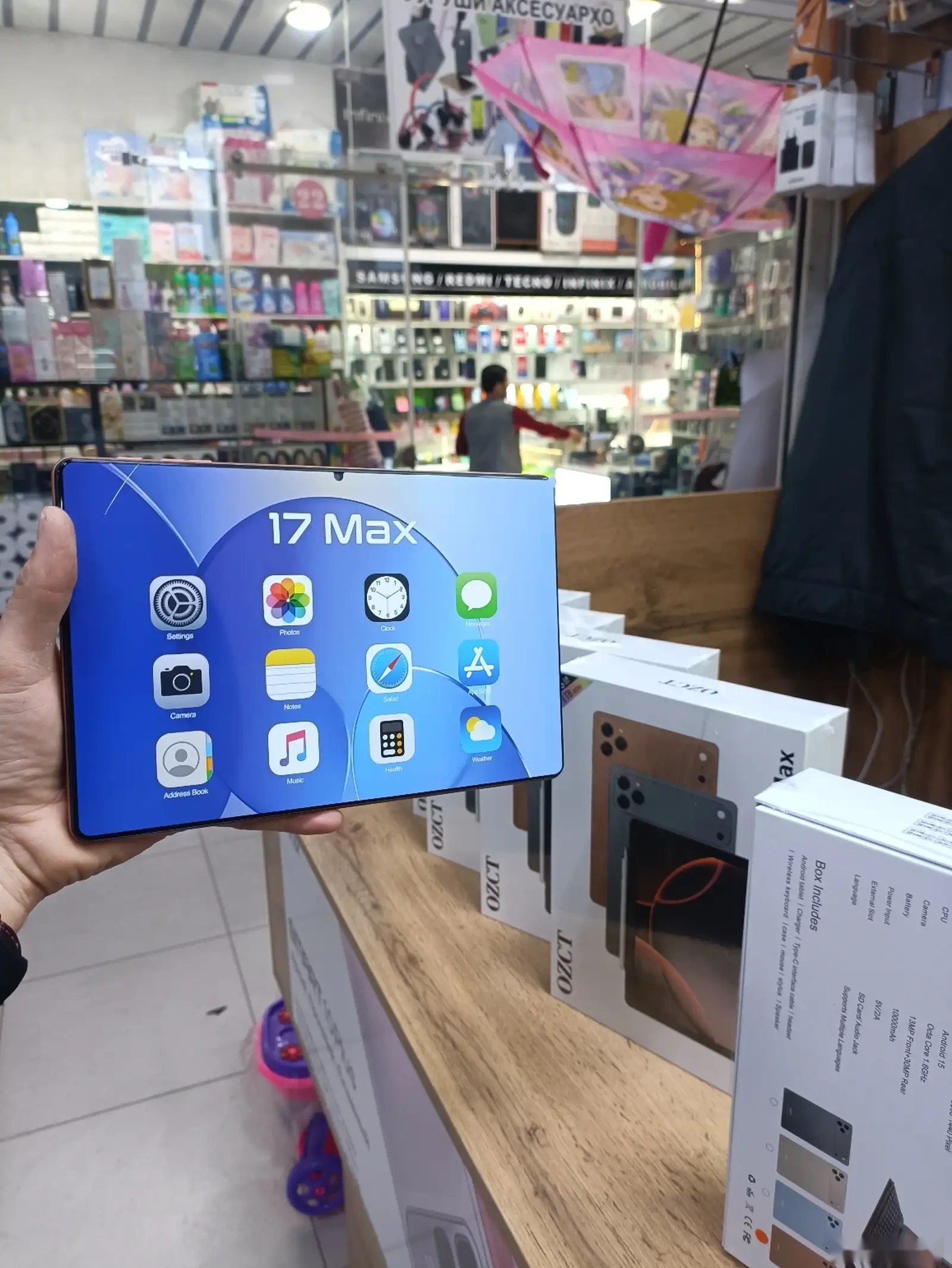 Планшет OZCT 17 PRO max 2sim 16/1tera Orange 8000 battery — фото 2