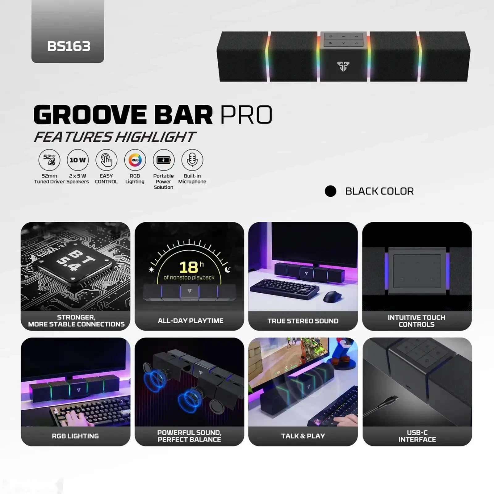 Колонки Fantech Groove Bar Pro BS163 — фото 3