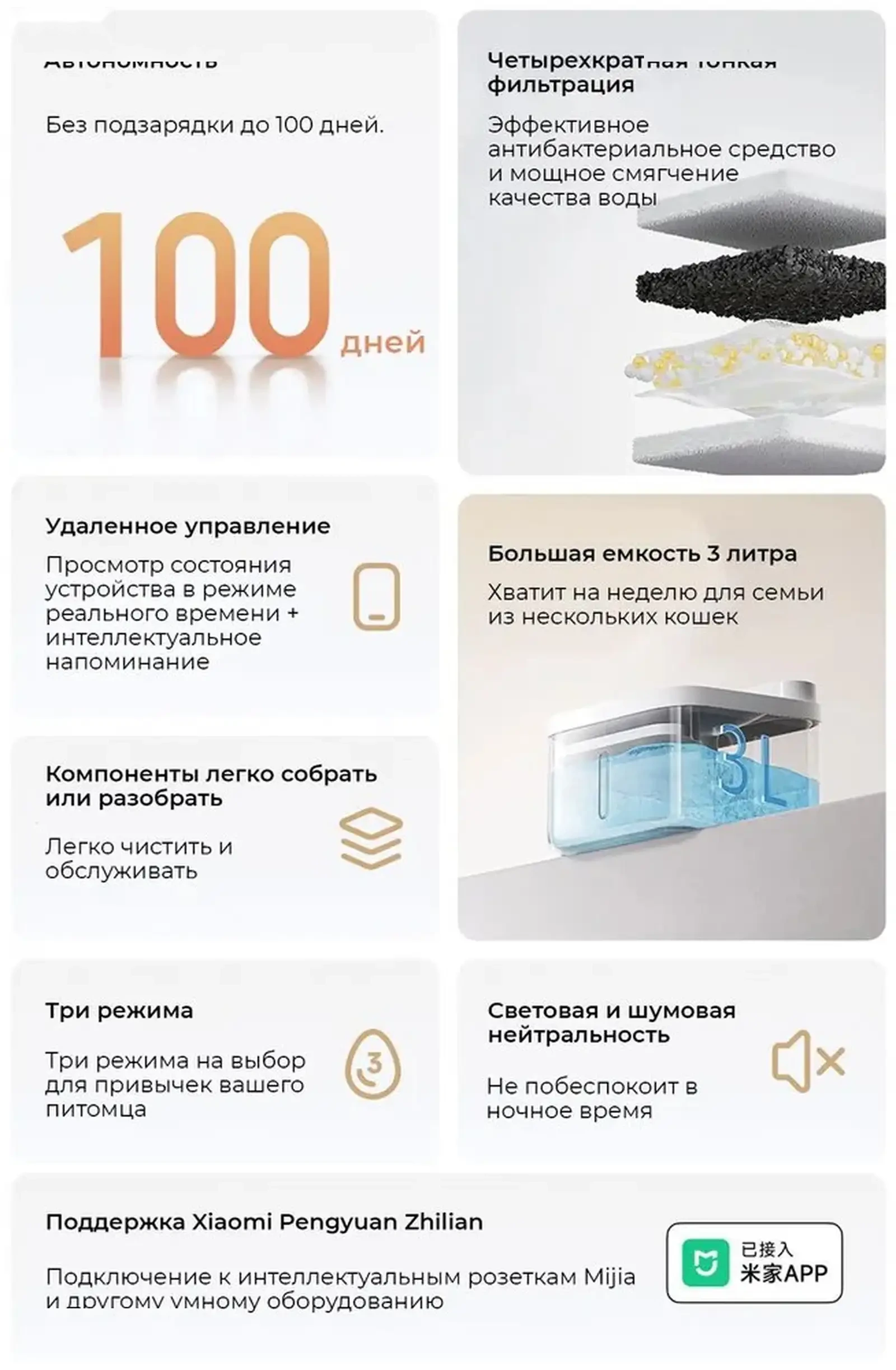 Умная поилка для животных от Xiaomi Pet Water Dispenser 2 — фото 6
