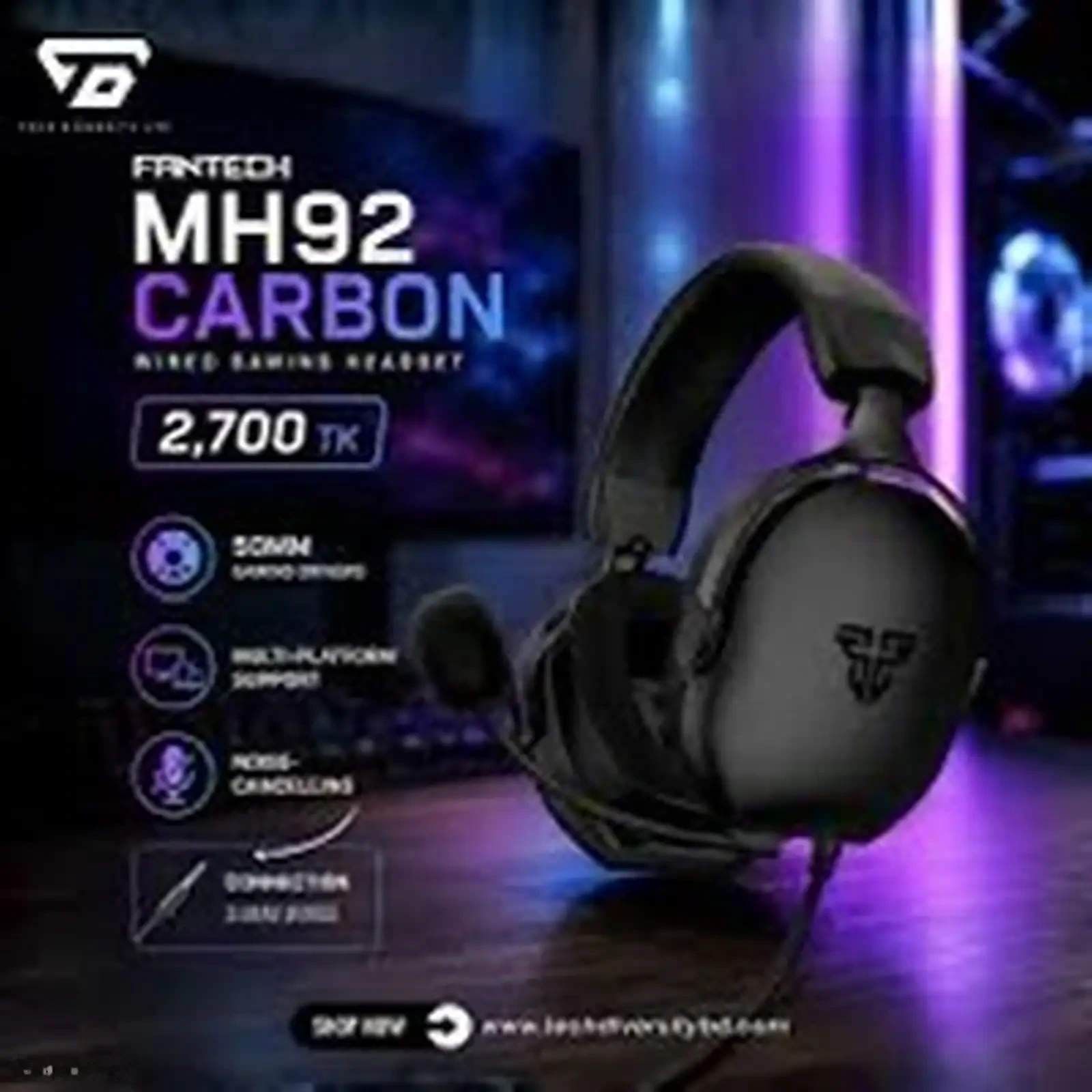 Игровые наушники Fantech Carbon MH92 — фото 5