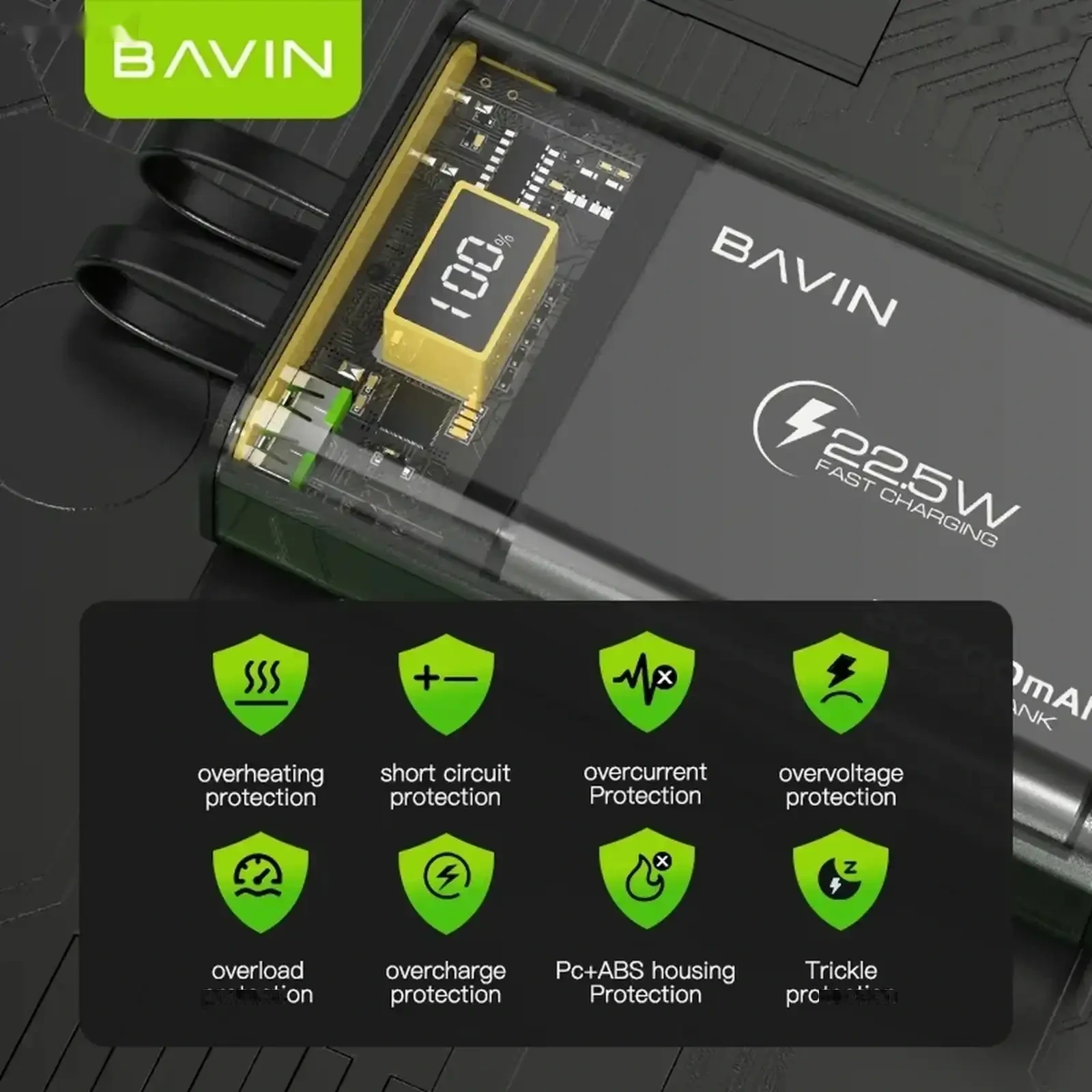 Внешний аккумулятор Power Bank BAVIN PC1003S 20000mAh — фото 4