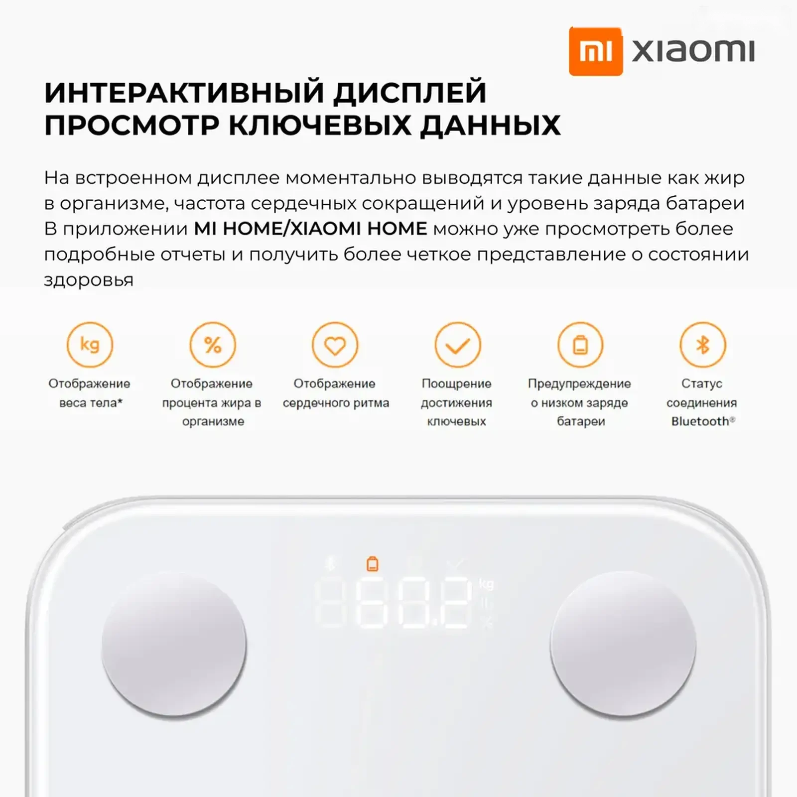 Умные весы Xiaomi Body Composition Scale S400 — фото 4