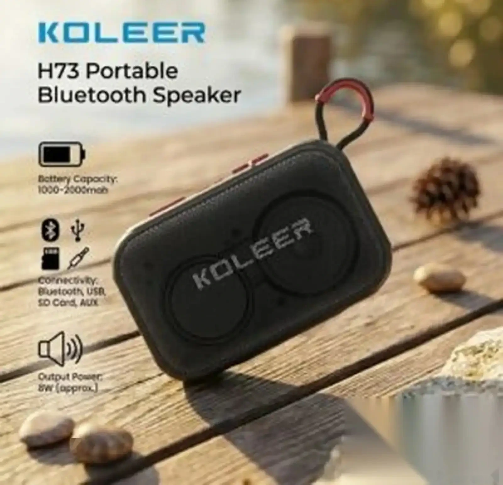 Портативная колонка KOLEER H73 Portable — фото 2