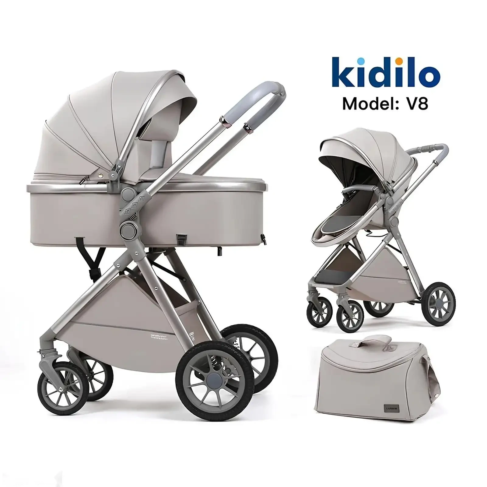 Коляска для новорождённых Kidilo 2 в 1 — фото 6