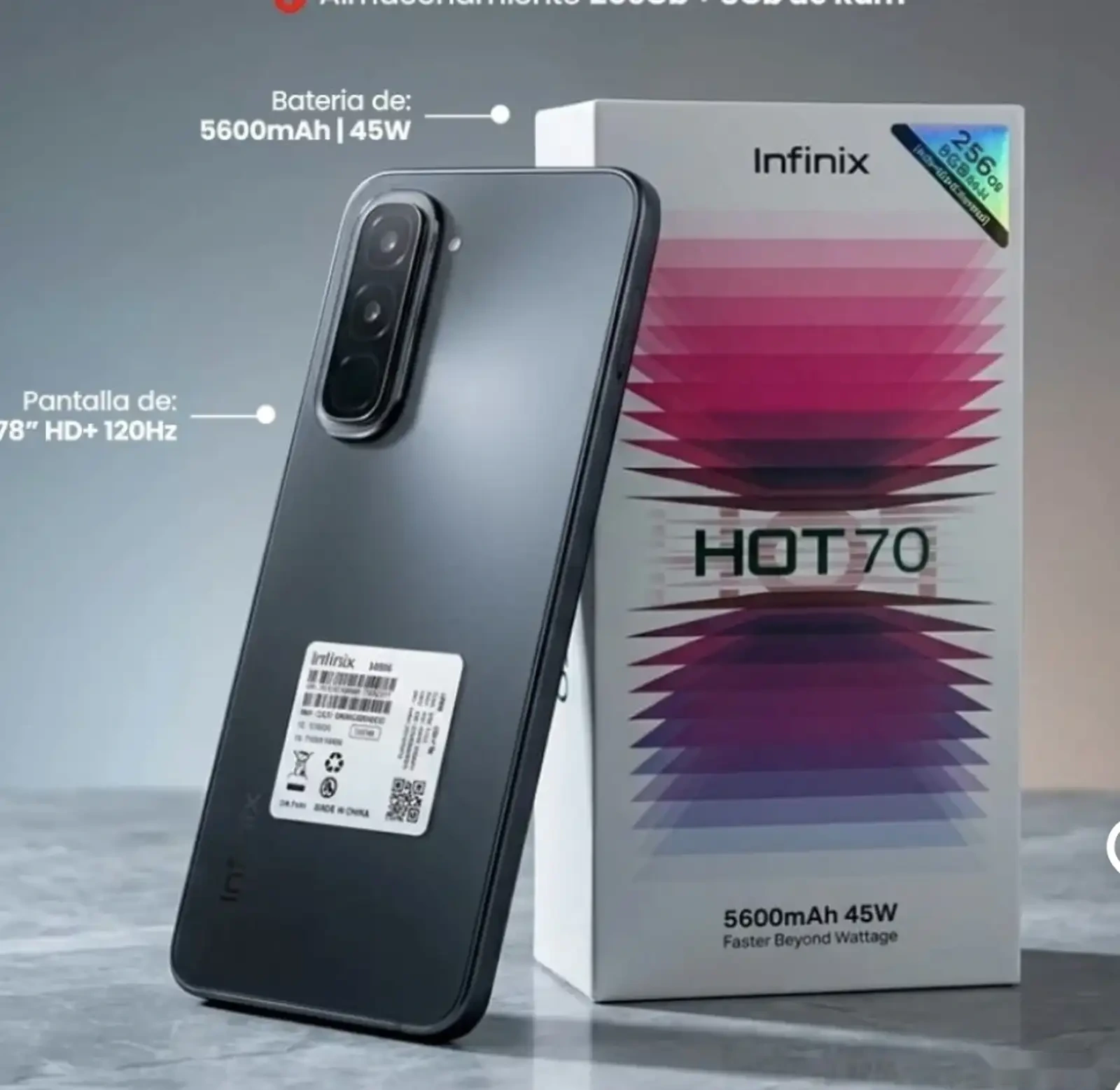 Infinix Hot 70 Pro 8/128Gb black — фото 2