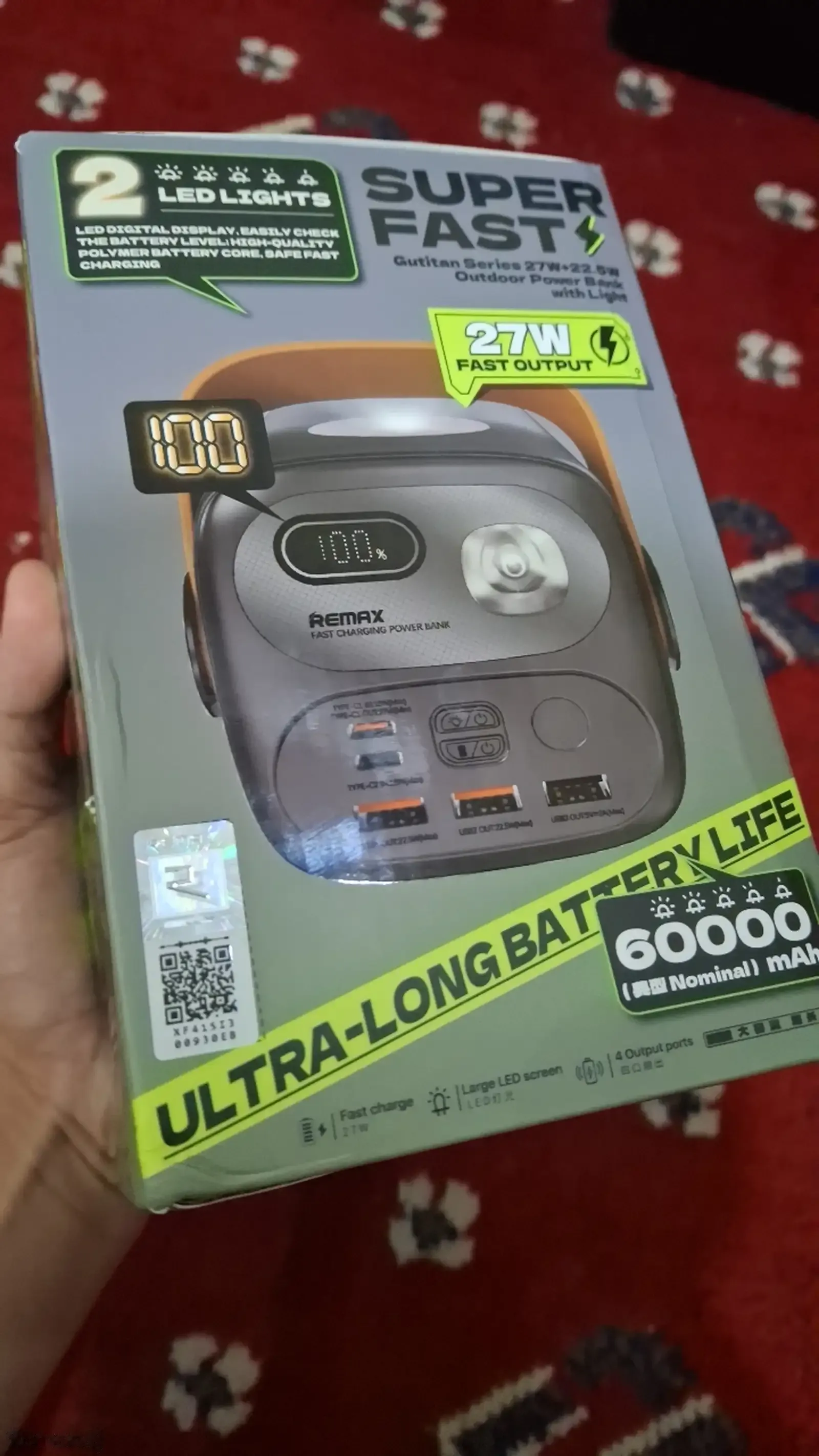 Внешний аккумулятор повербанк 60000mAh Remax