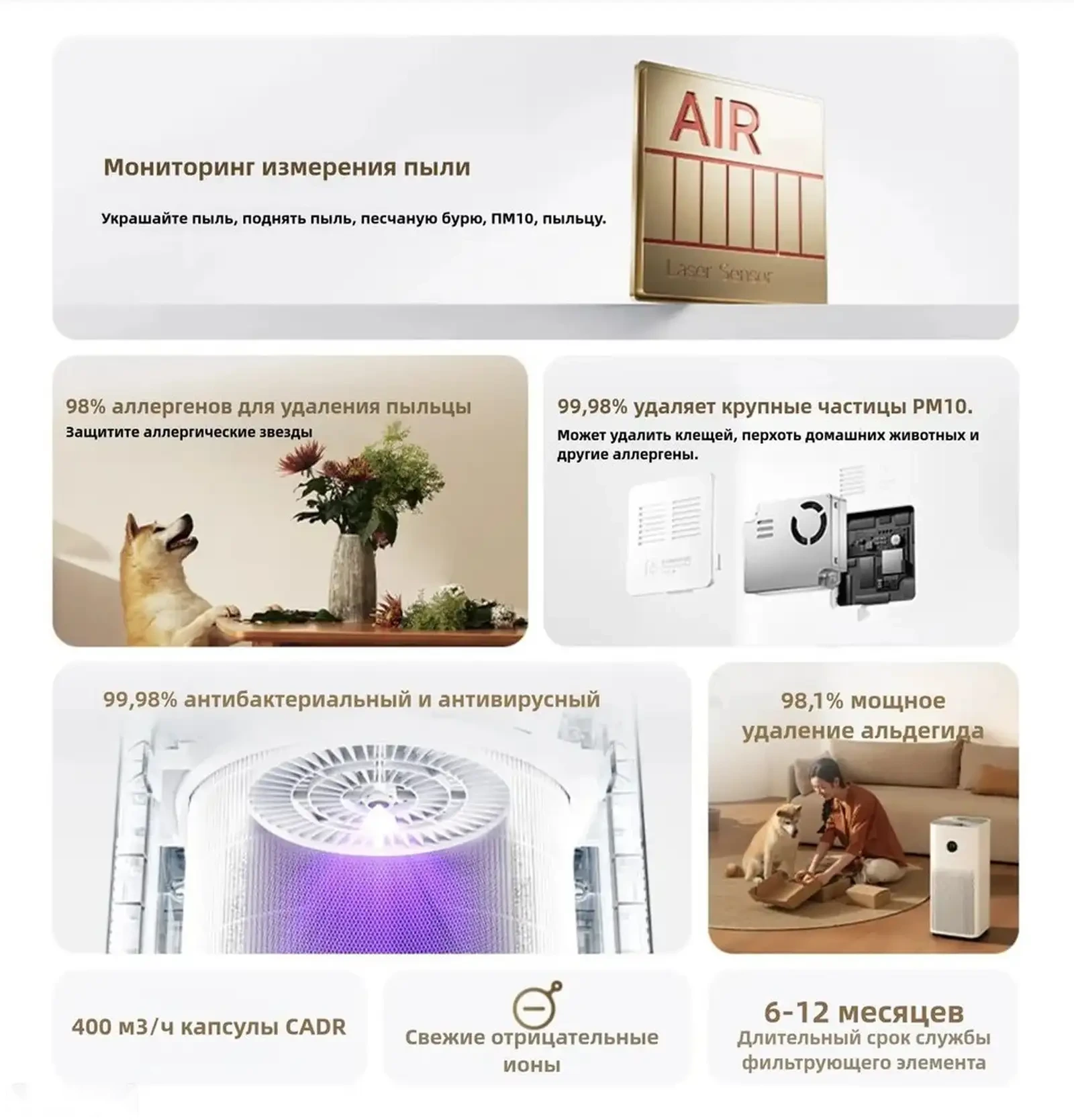 Очиститель воздуха Xiaomi Mijia Air Purifier 5 — фото 10