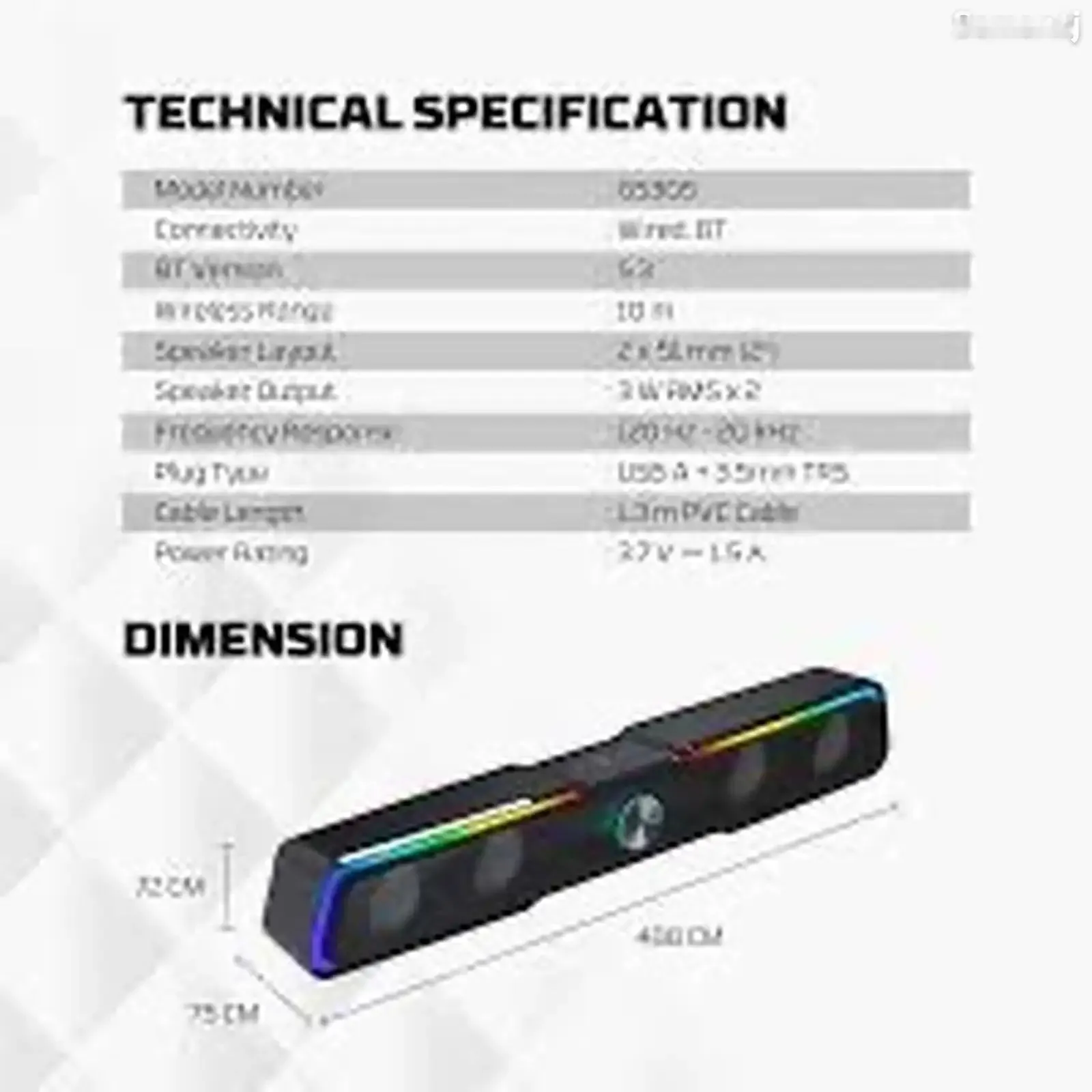 Игровая акустическая система Fantech GS305 Beat Bar