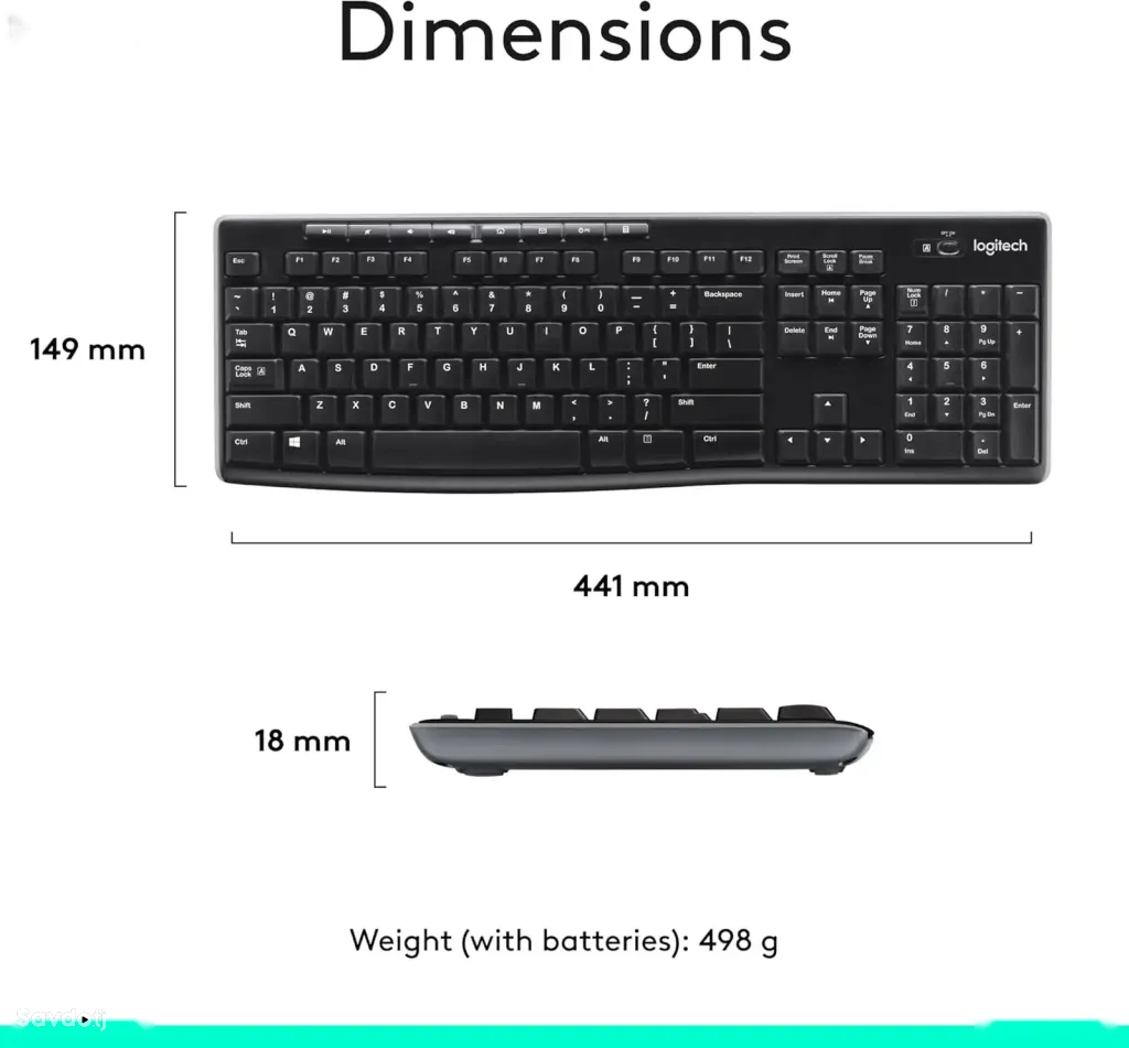 Комплект Logitech MK270 беспроводная клавиатура и мышь Black