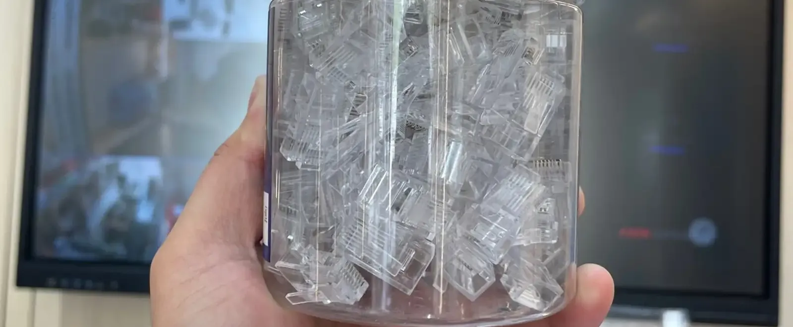 Коннектор RJ45 Cat 6, белый, однорядный 100 шт