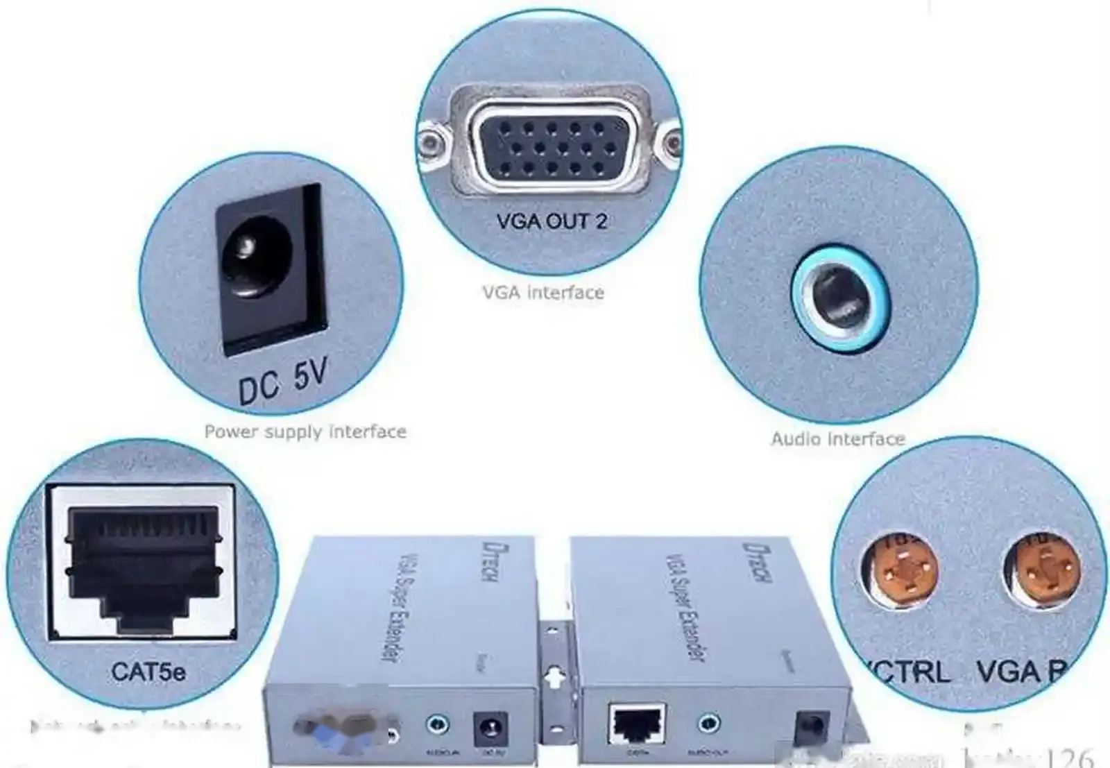 VGA удлинитель 300м